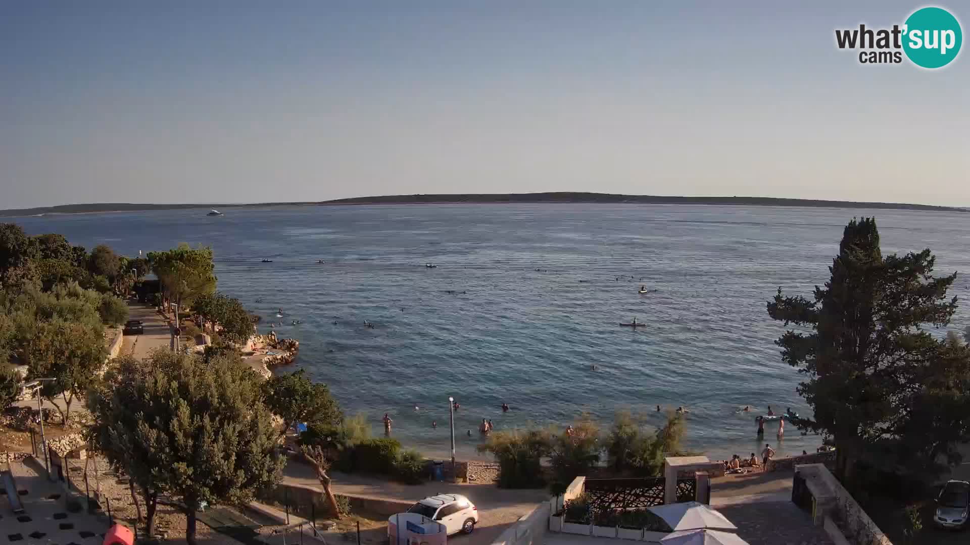 Webcam Plage Male Mandre – Vue en direct depuis l’île de Pag