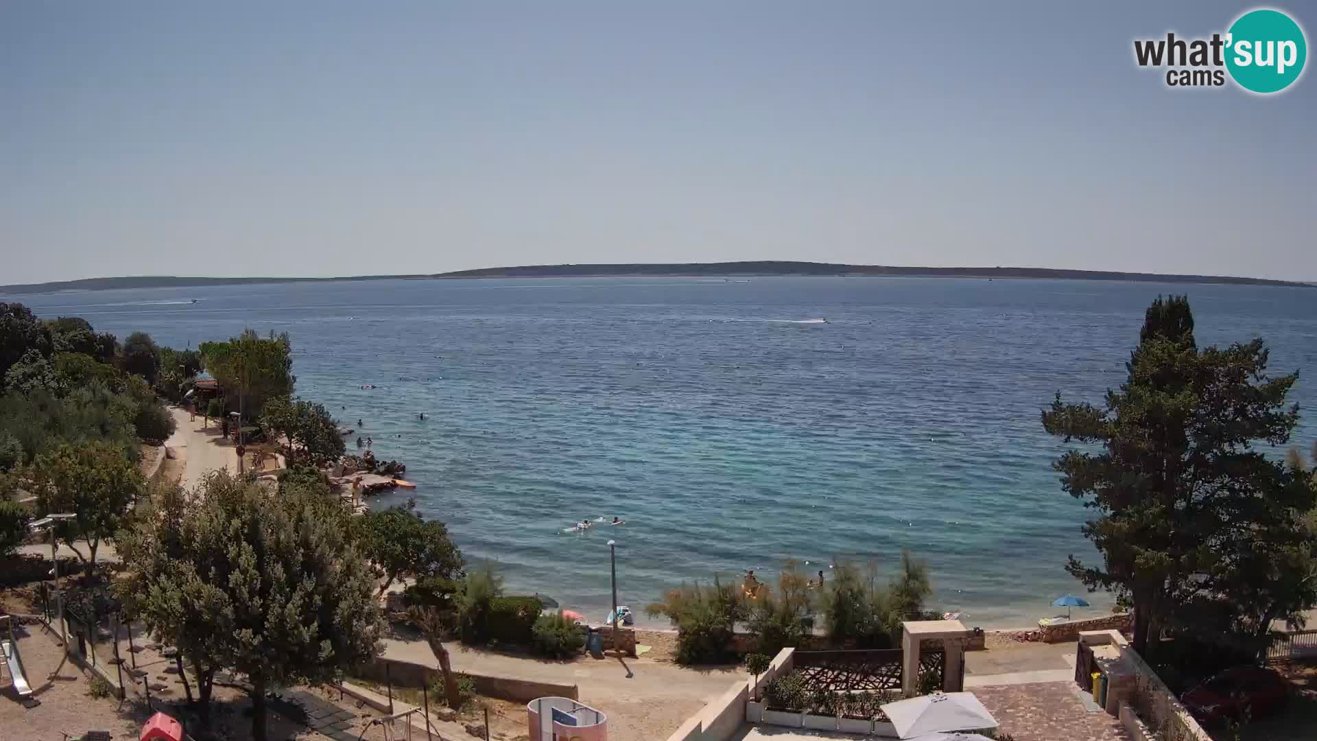 Webcam Strand Male Mandre – Liveblick von der Insel Pag