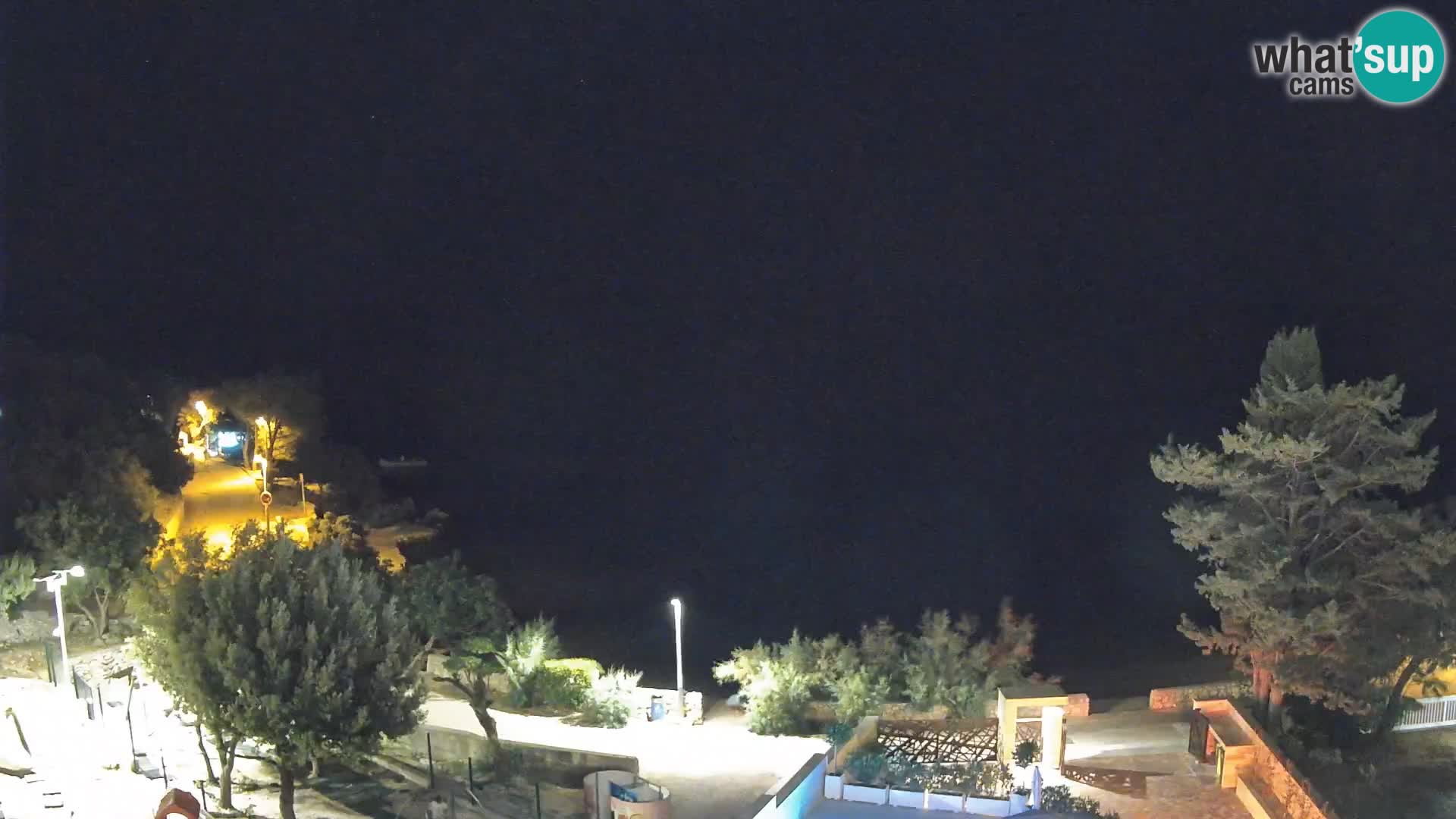 Webcam Plage Male Mandre – Vue en direct depuis l’île de Pag