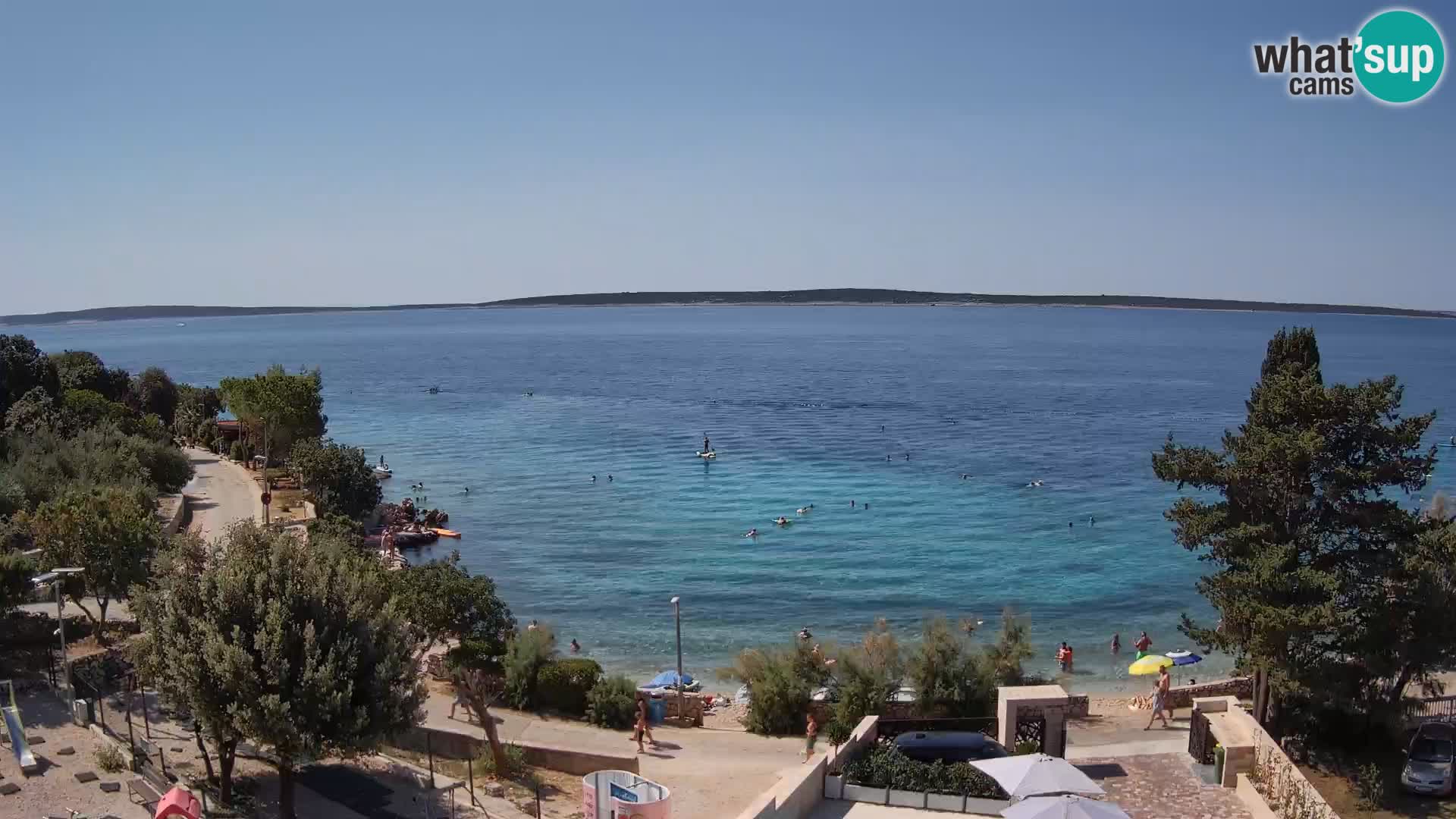 Webcam Strand Male Mandre – Liveblick von der Insel Pag