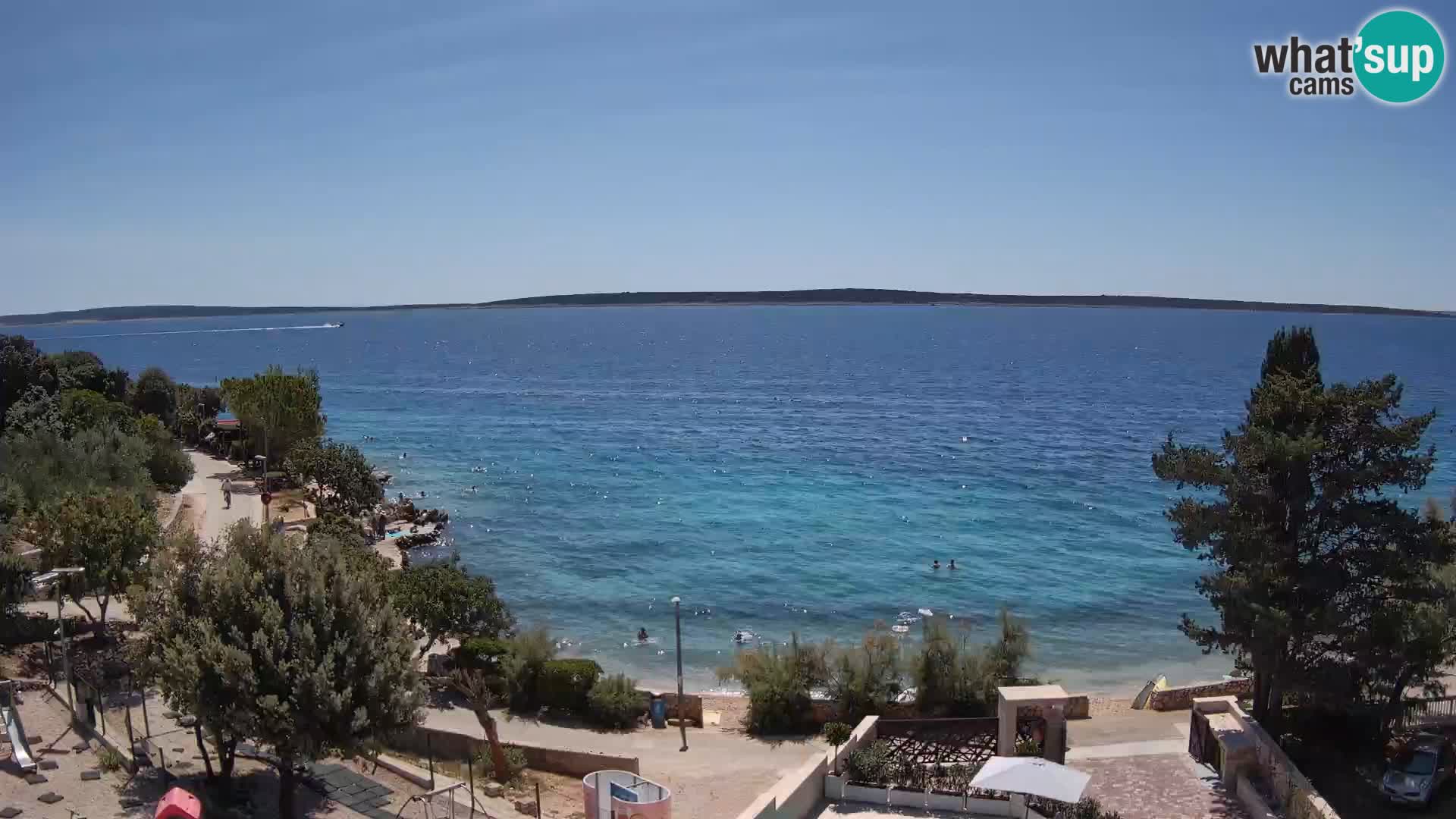 Webcam Plaža Male Mandre – Live View from Pag Island