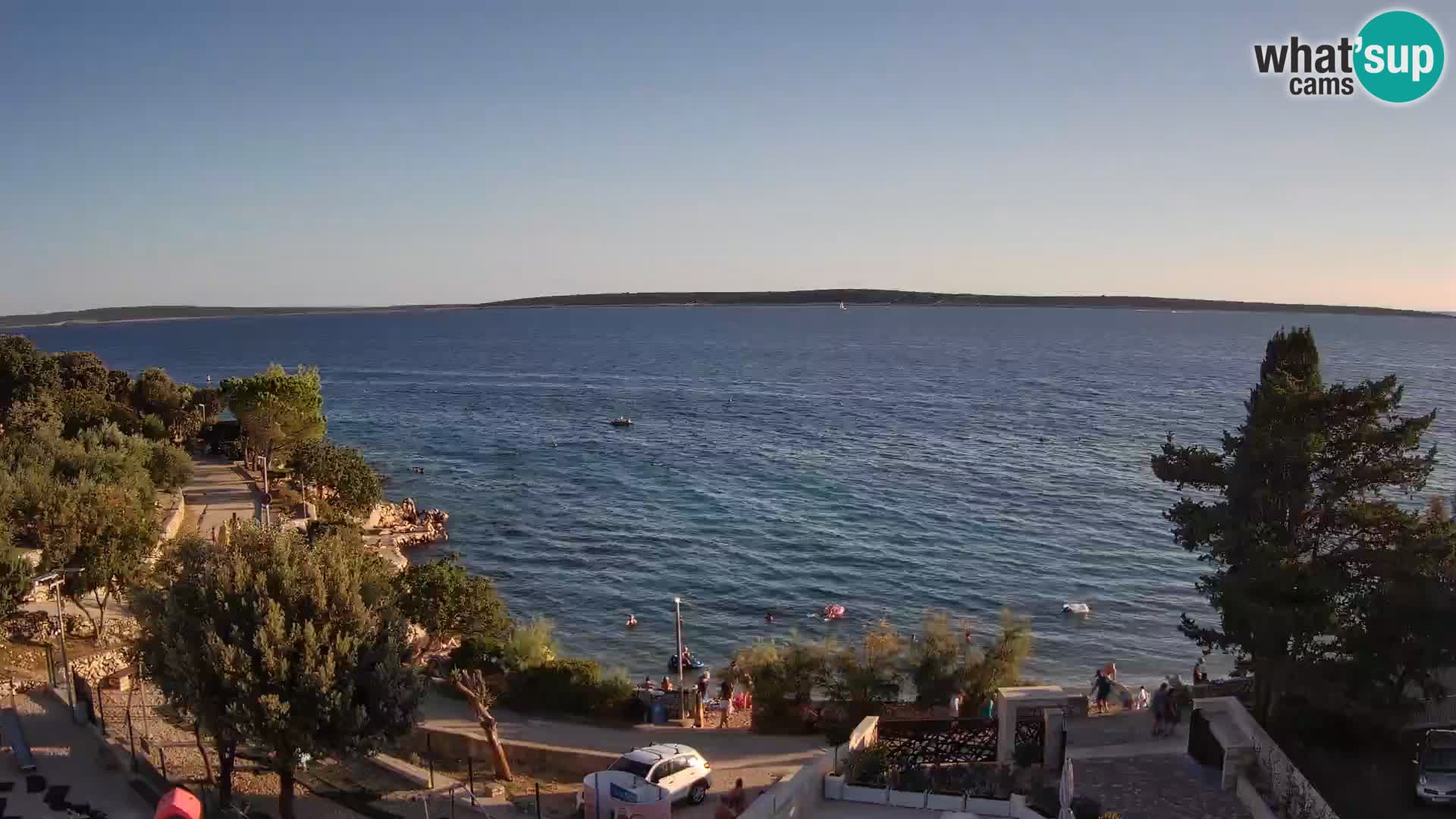 Webcam Plage Male Mandre – Vue en direct depuis l’île de Pag