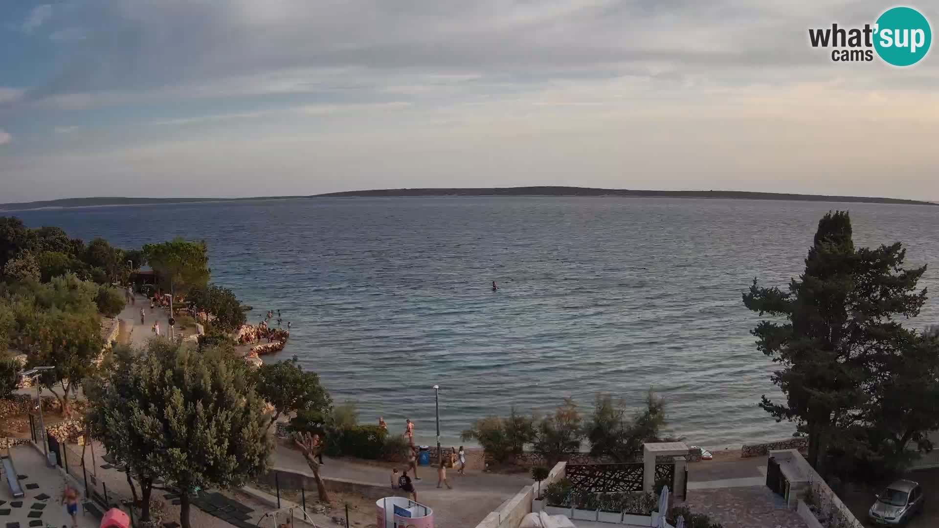 Webcam Plage Male Mandre – Vue en direct depuis l’île de Pag