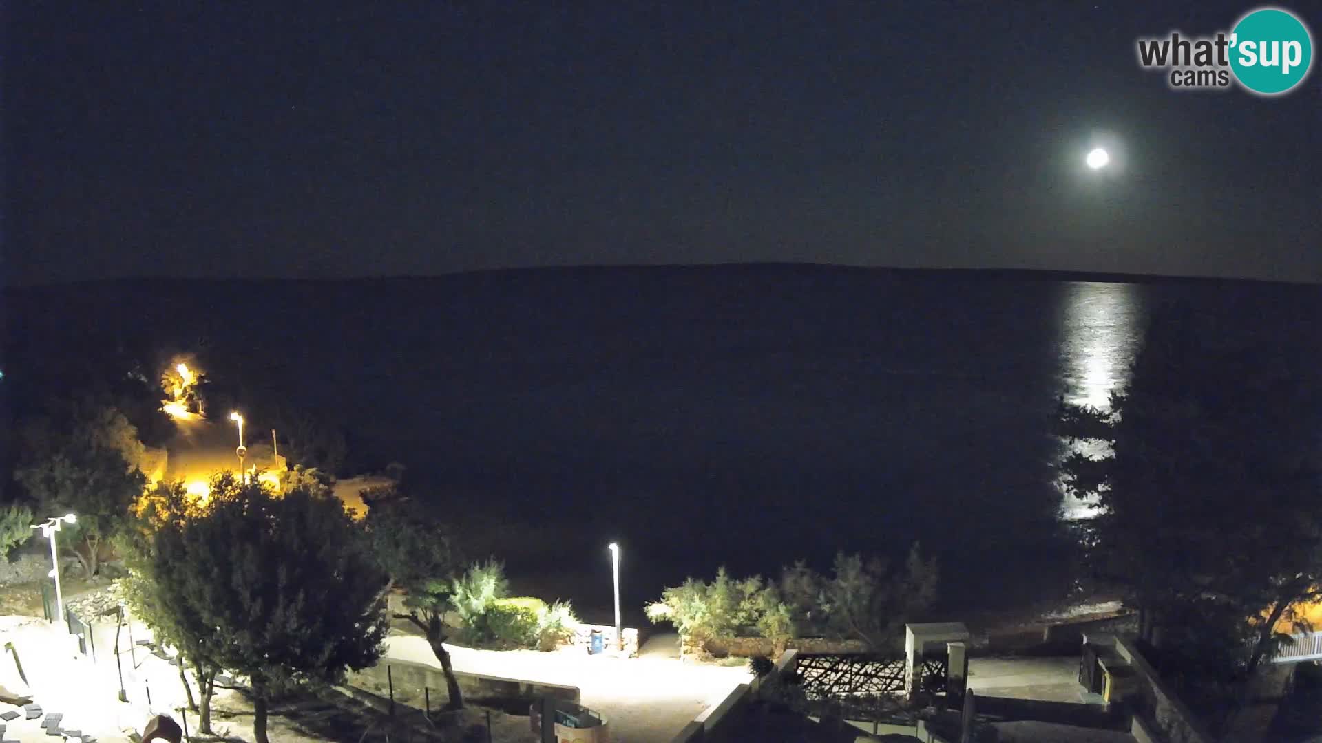 Webcam Plaža Male Mandre – Diretta dalla spiaggia sull’isola di Pag