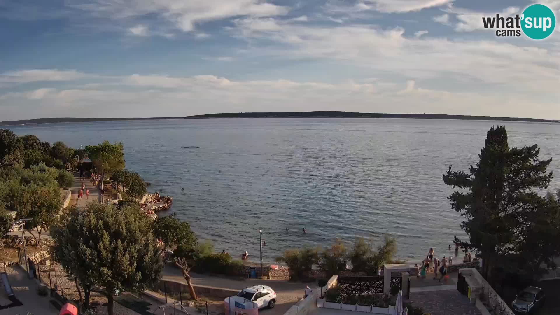 Webcam Strand Male Mandre – Liveblick von der Insel Pag
