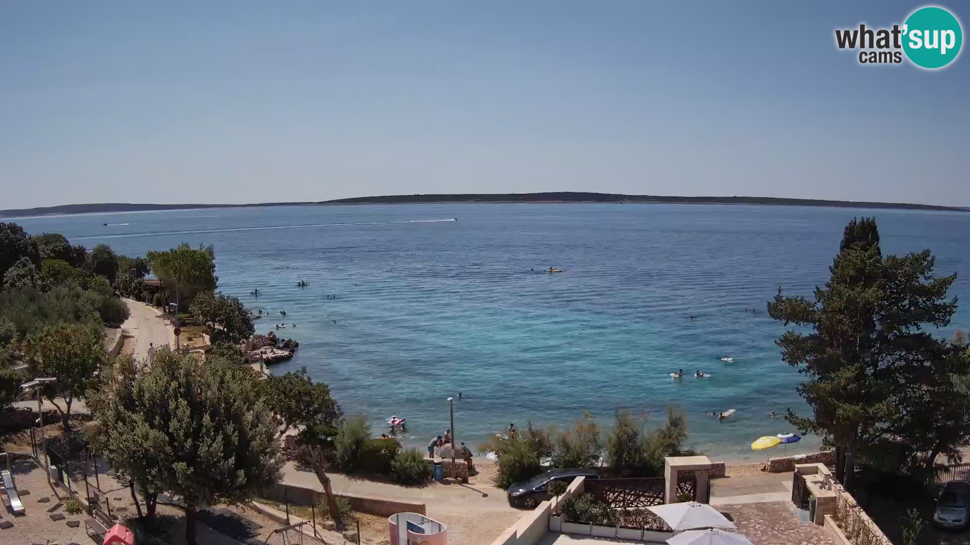 Webcam Plaža Male Mandre – Live View from Pag Island