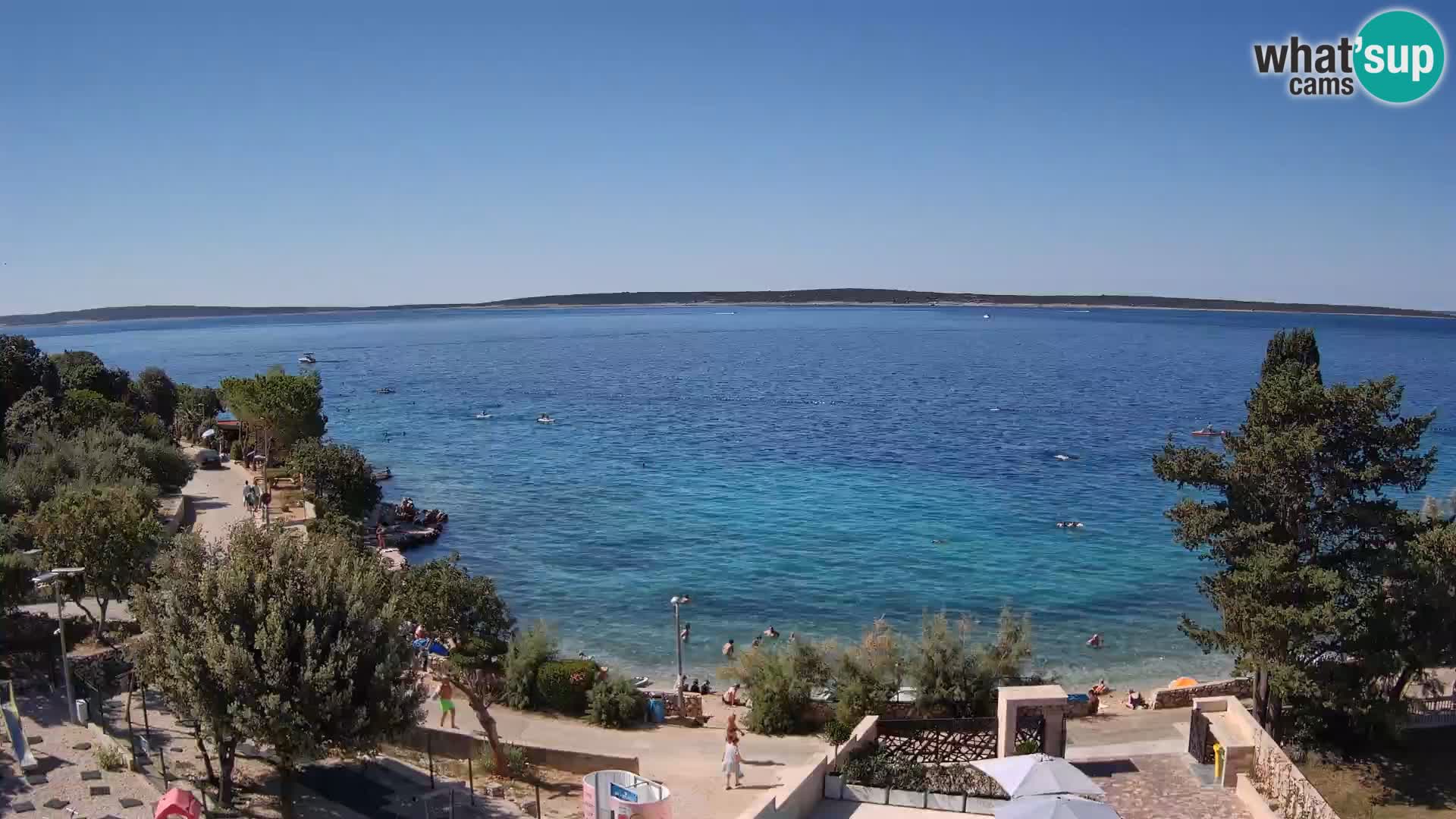 Webcam Strand Male Mandre – Liveblick von der Insel Pag