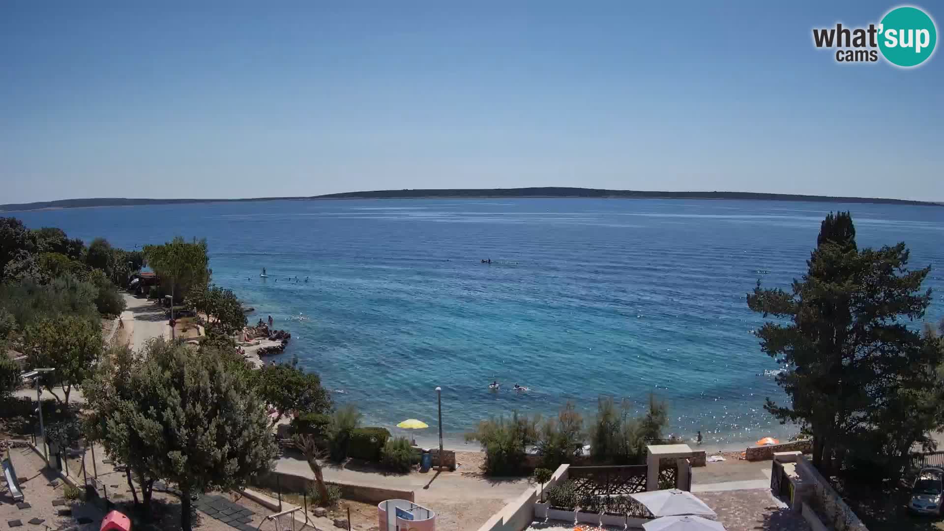 Webcam Strand Male Mandre – Liveblick von der Insel Pag