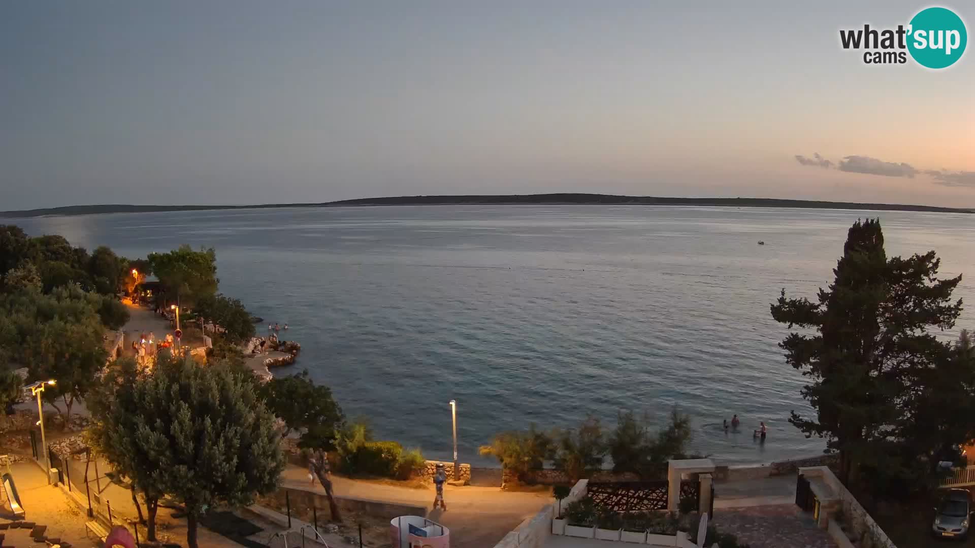 Webcam Plage Male Mandre – Vue en direct depuis l’île de Pag