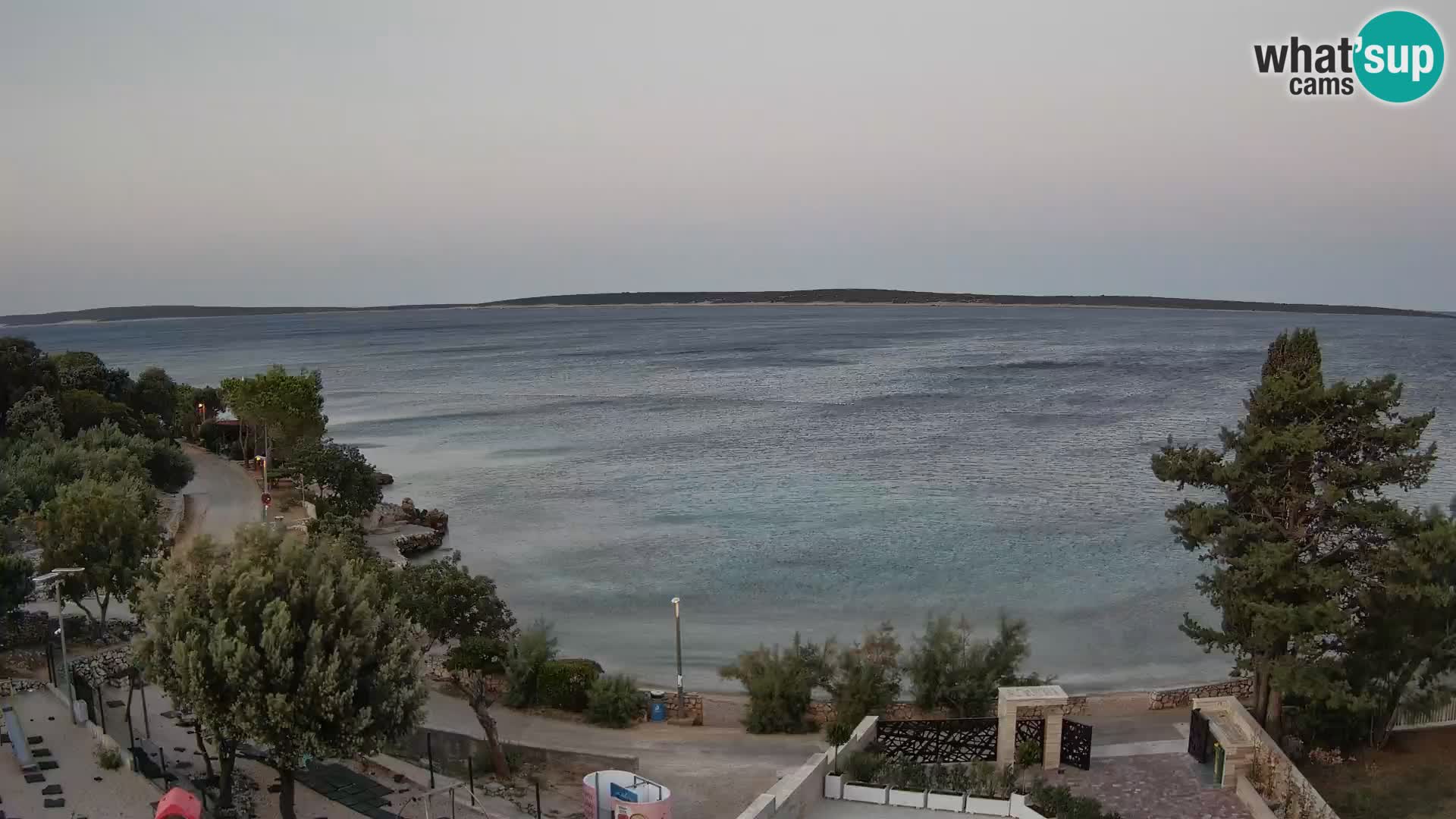 Webcam Plaža Male Mandre – Diretta dalla spiaggia sull’isola di Pag