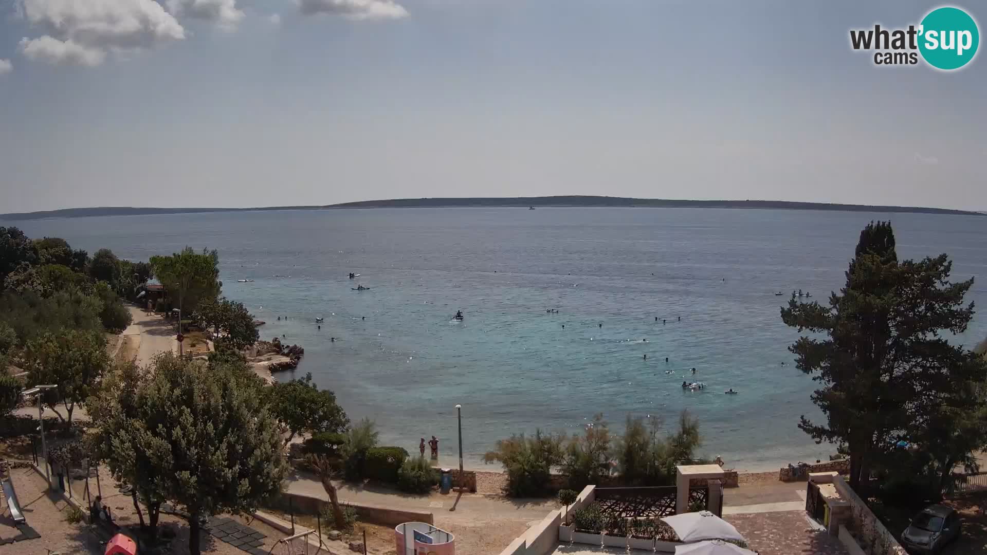 Webcam Plage Male Mandre – Vue en direct depuis l’île de Pag