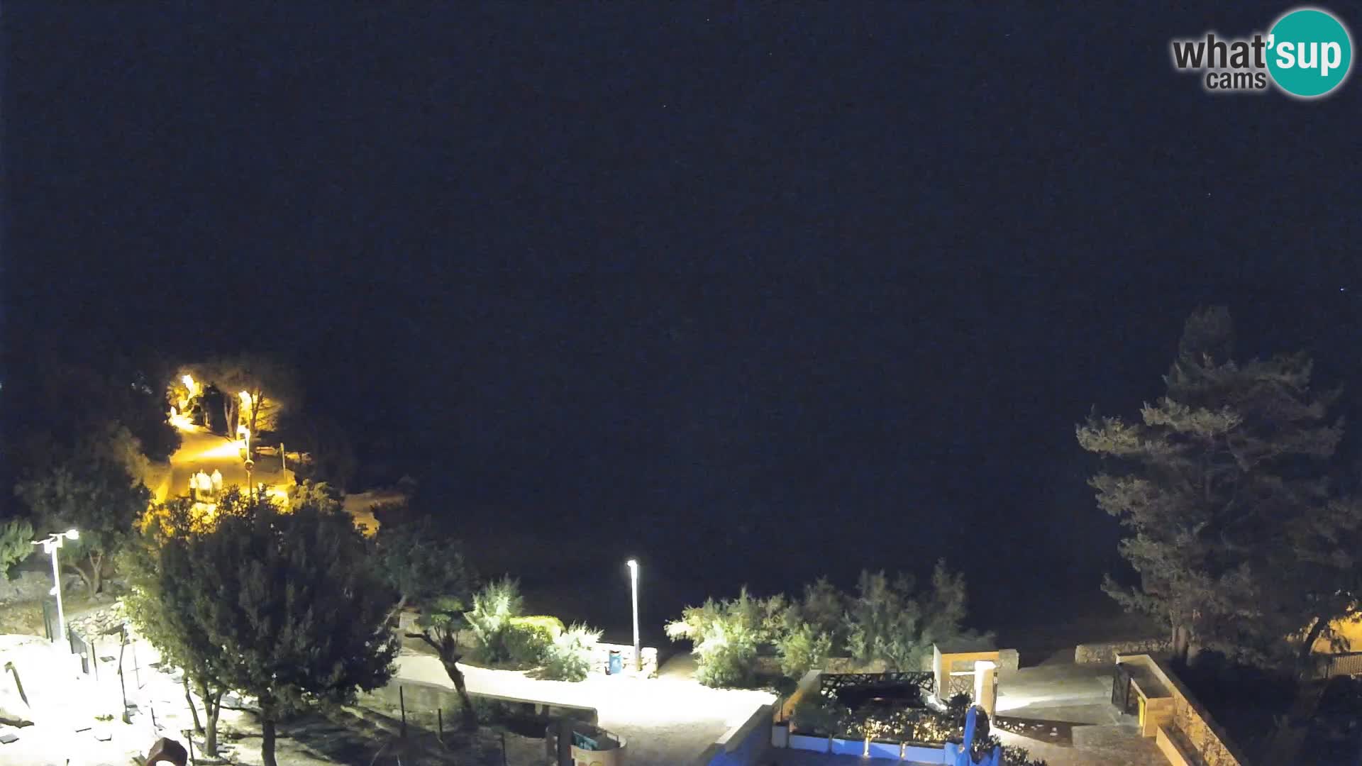 Web kamera Plaža Male Mandre – Pogled uživo s otoka Paga
