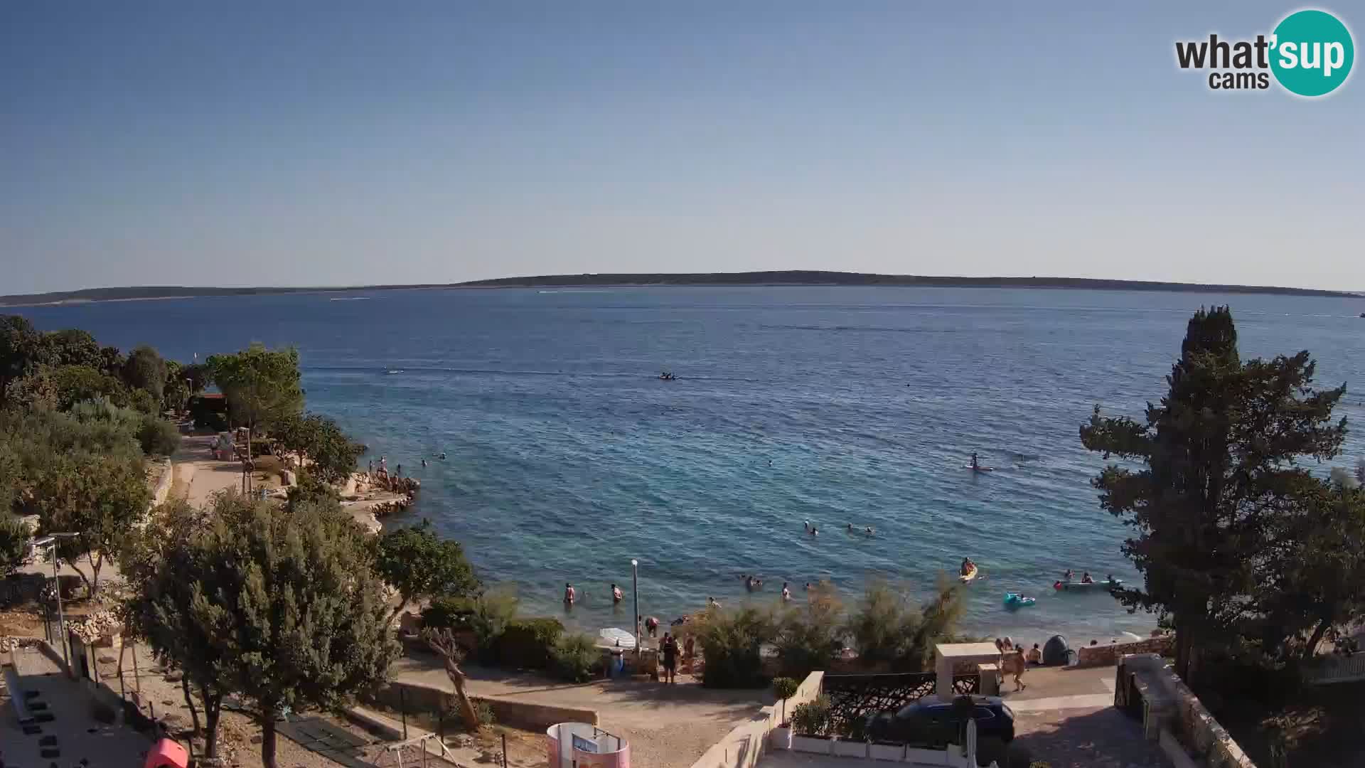 Webcam Plage Male Mandre – Vue en direct depuis l’île de Pag