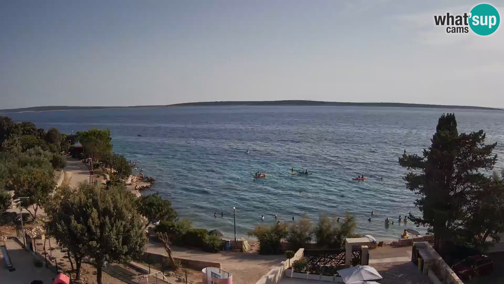 Webcam Strand Male Mandre – Liveblick von der Insel Pag