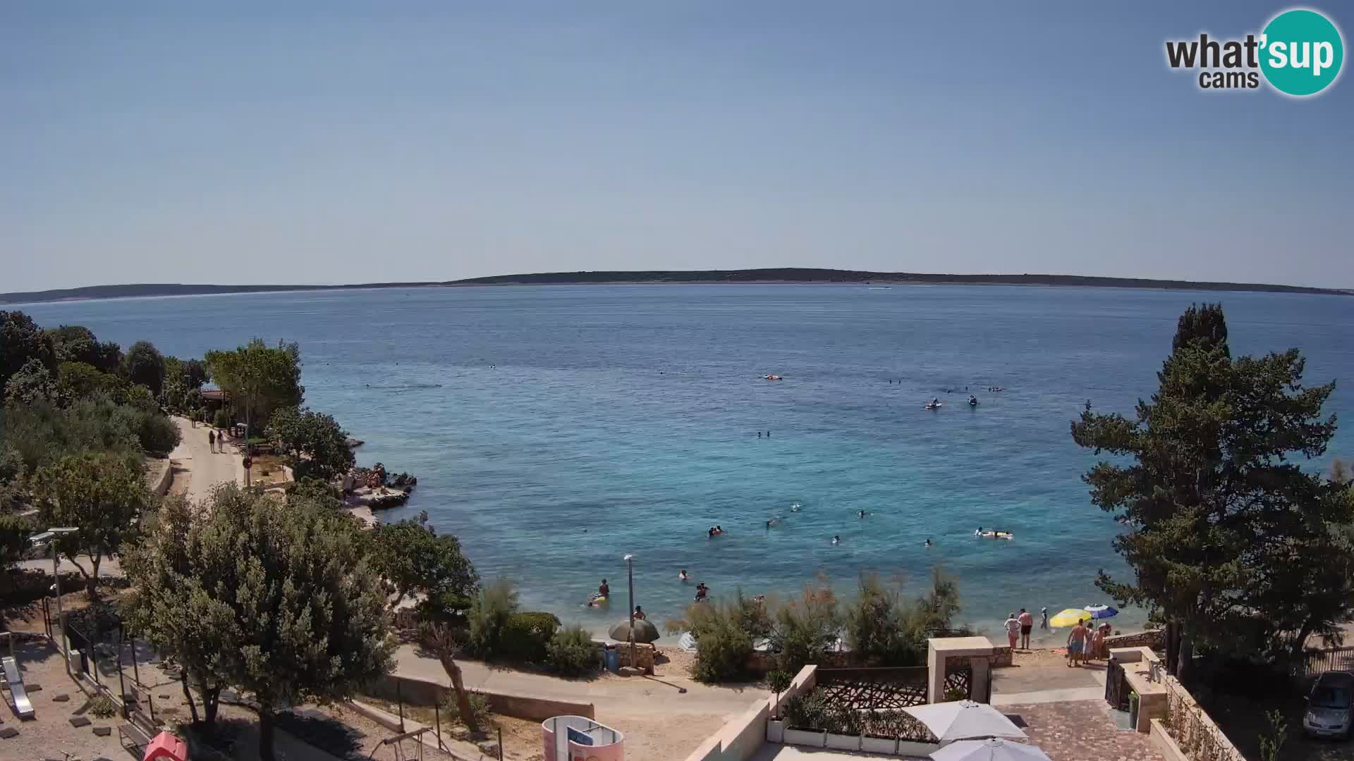 Webcam Plaža Male Mandre – Diretta dalla spiaggia sull’isola di Pag