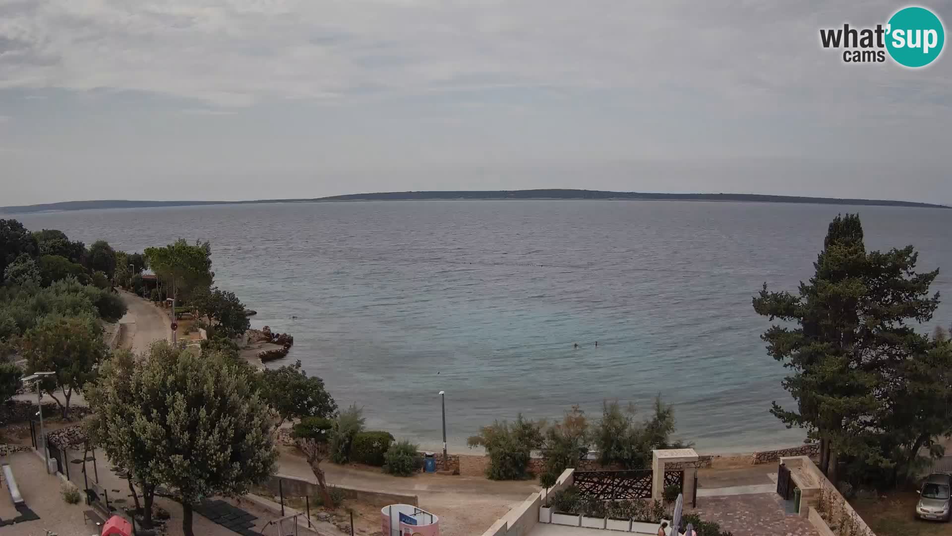 Webcam Strand Male Mandre – Liveblick von der Insel Pag
