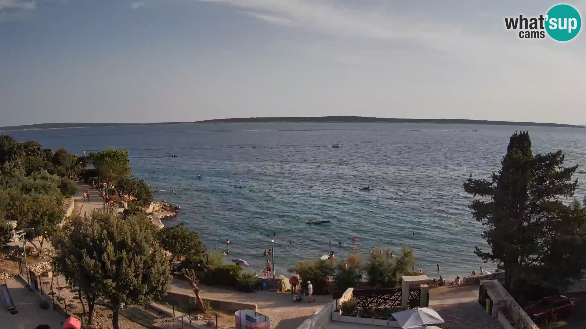 Webcam Strand Male Mandre – Liveblick von der Insel Pag