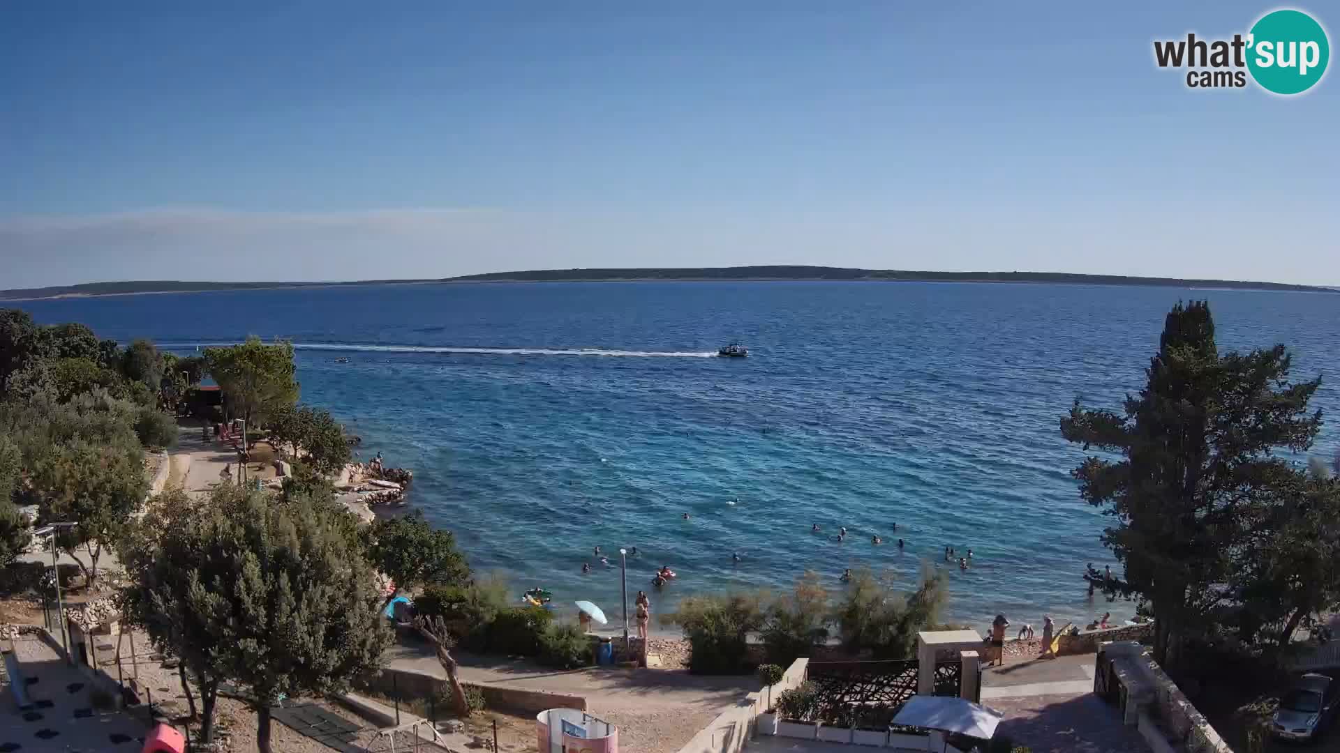 Webcam Plage Male Mandre – Vue en direct depuis l’île de Pag