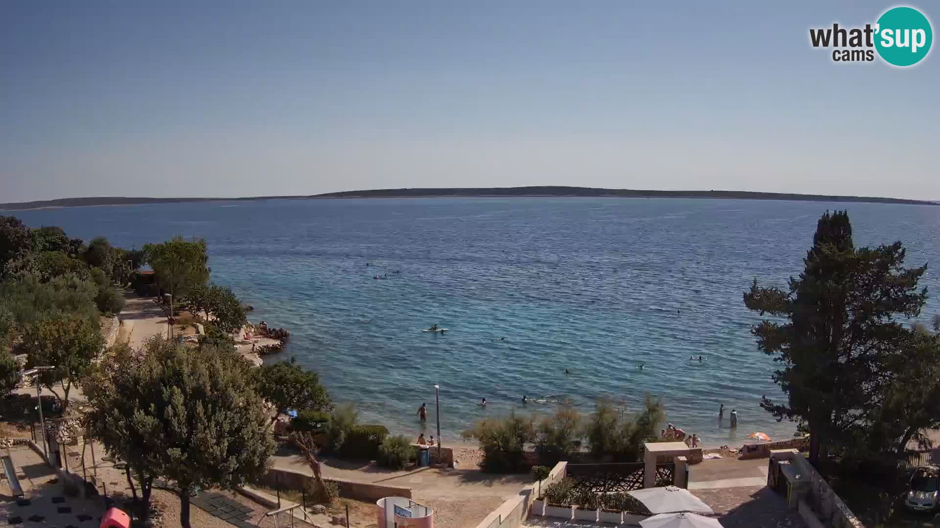 Webcam Plaža Male Mandre – Diretta dalla spiaggia sull’isola di Pag
