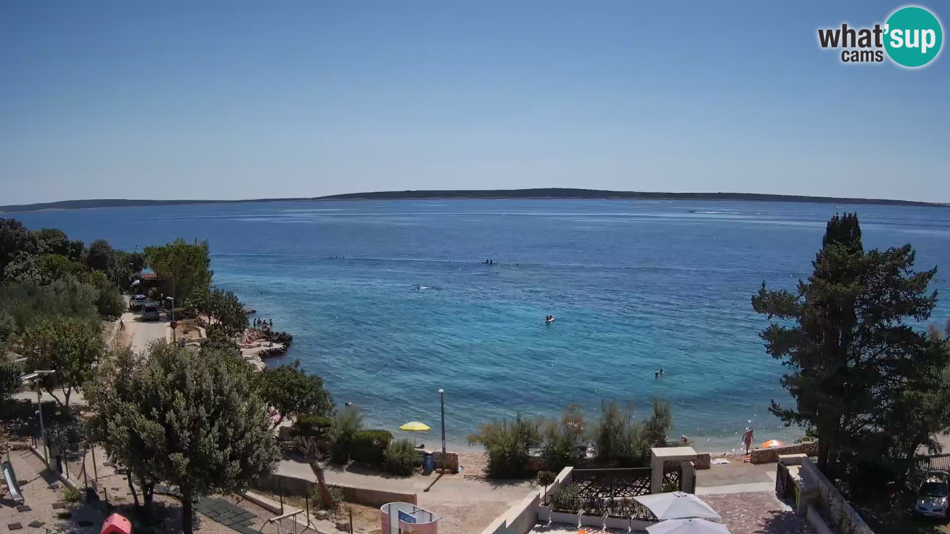 Webcam Plaža Male Mandre – Diretta dalla spiaggia sull’isola di Pag