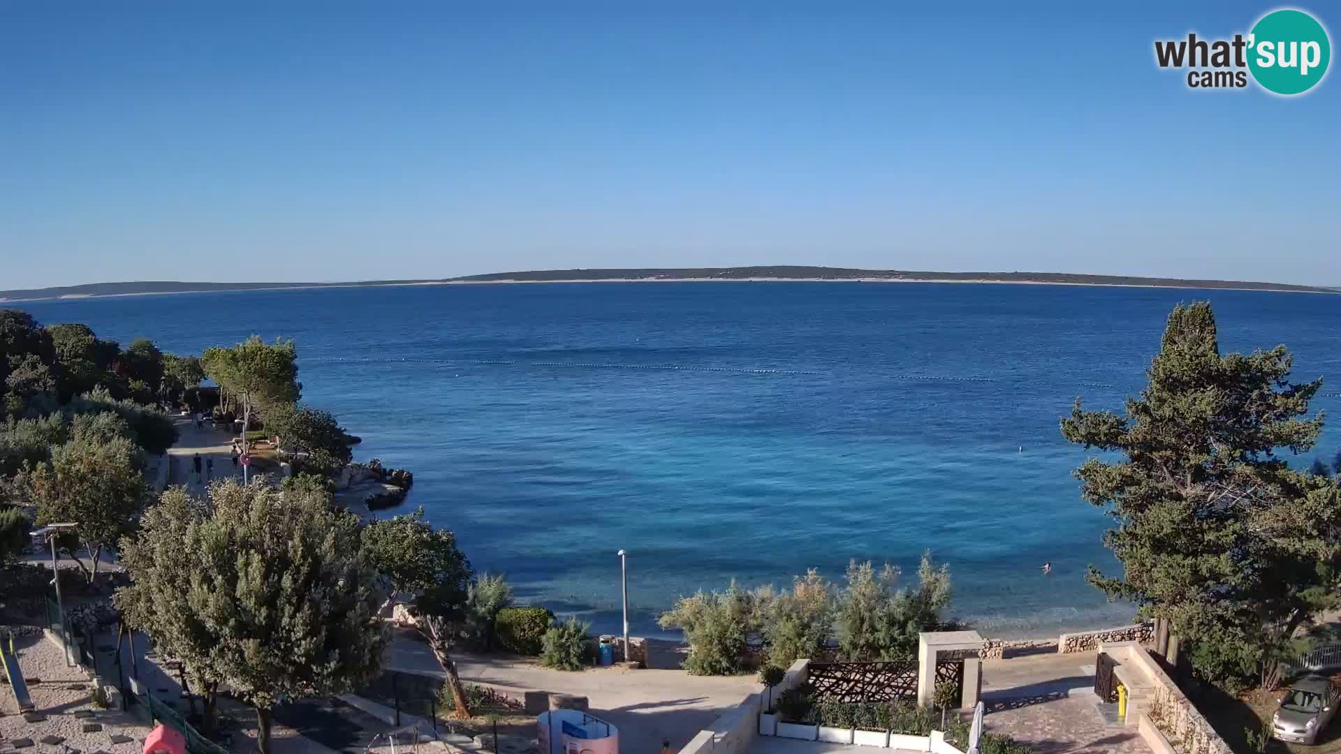 Webcam Plaža Male Mandre – Live View from Pag Island