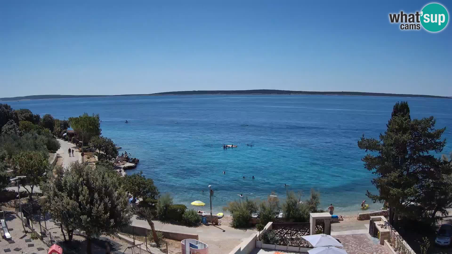 Webcam Plaža Male Mandre – Diretta dalla spiaggia sull’isola di Pag