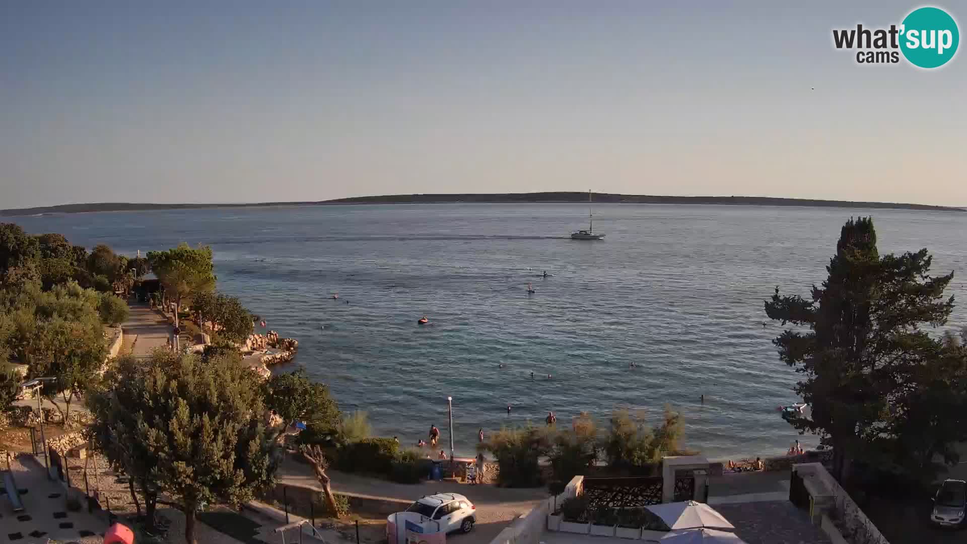 Webcam Plaža Male Mandre – Diretta dalla spiaggia sull’isola di Pag