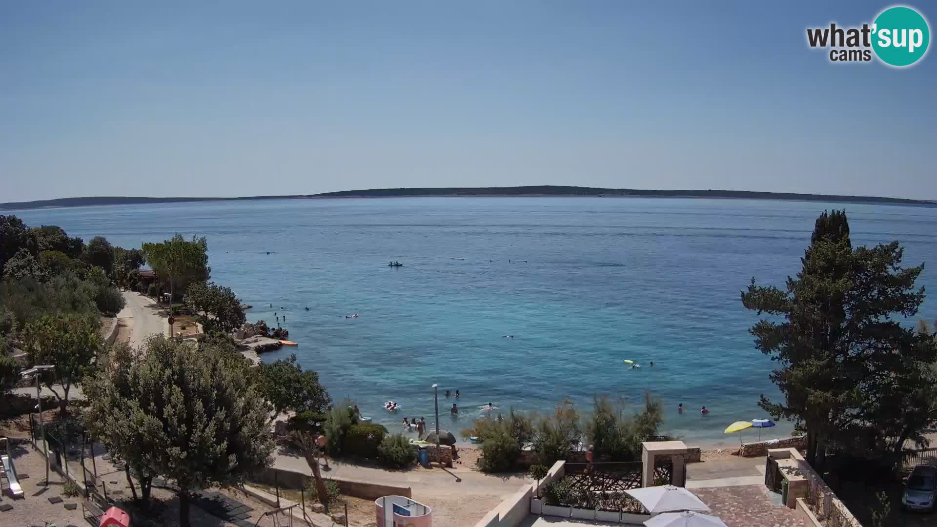 Webcam Strand Male Mandre – Liveblick von der Insel Pag
