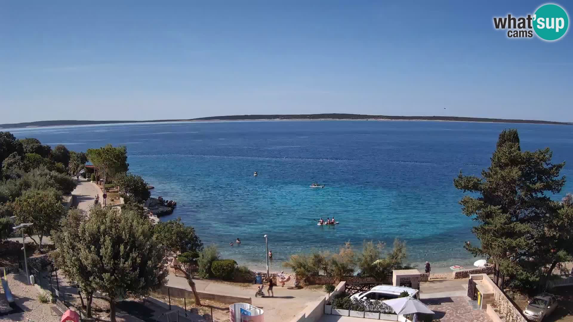 Webcam Strand Male Mandre – Liveblick von der Insel Pag