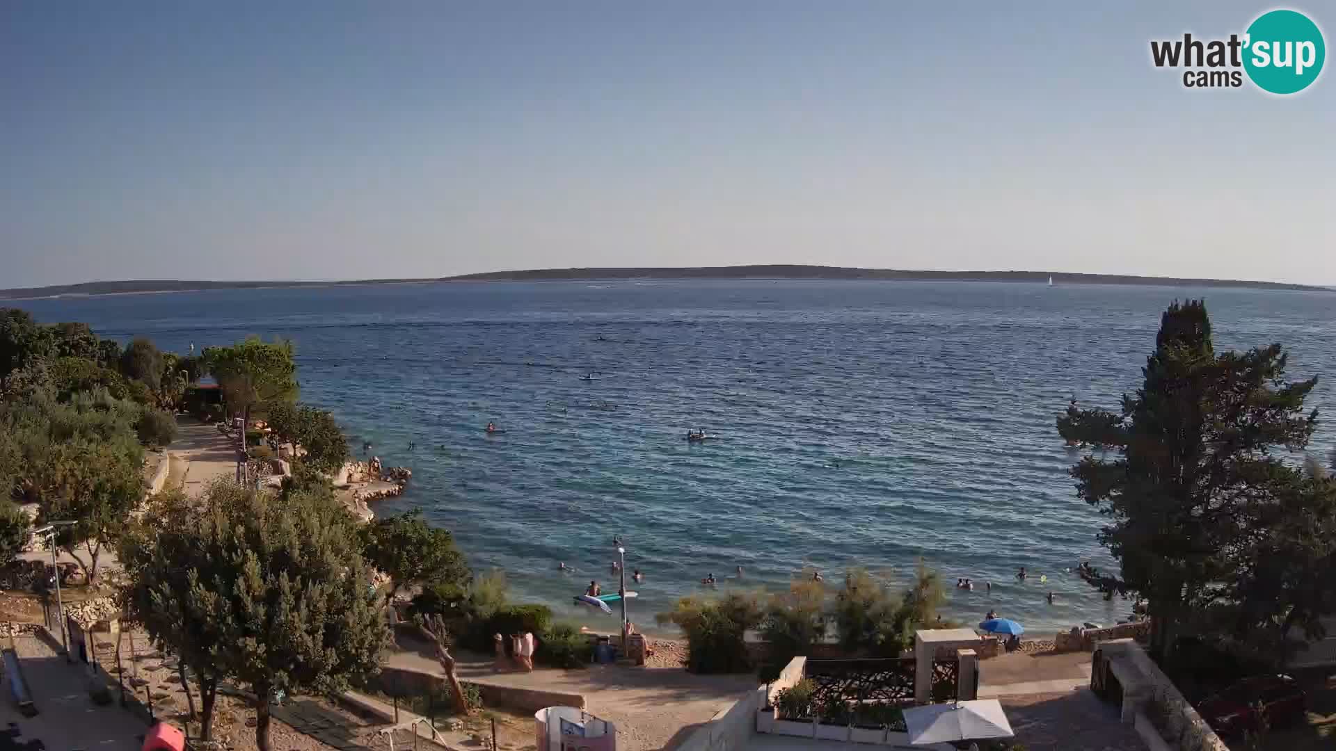 Webcam Strand Male Mandre – Liveblick von der Insel Pag