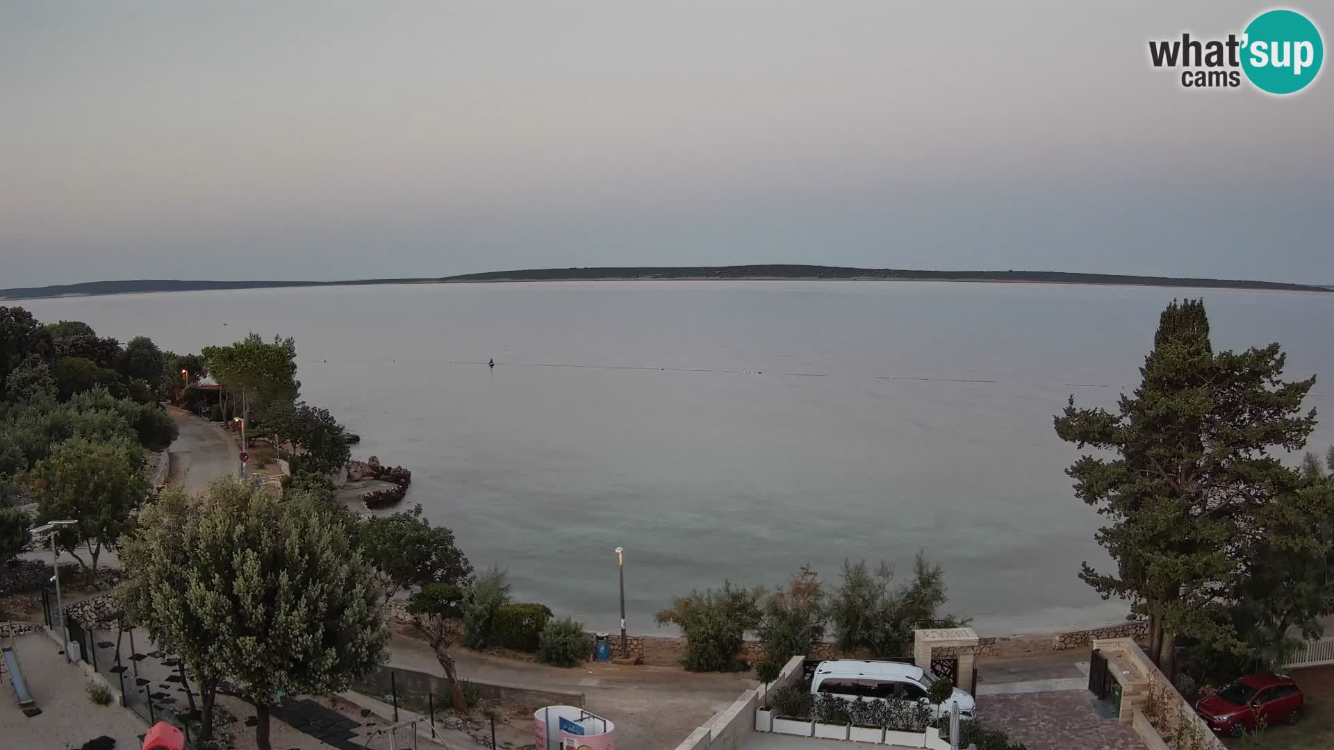 Webcam Plage Male Mandre – Vue en direct depuis l’île de Pag