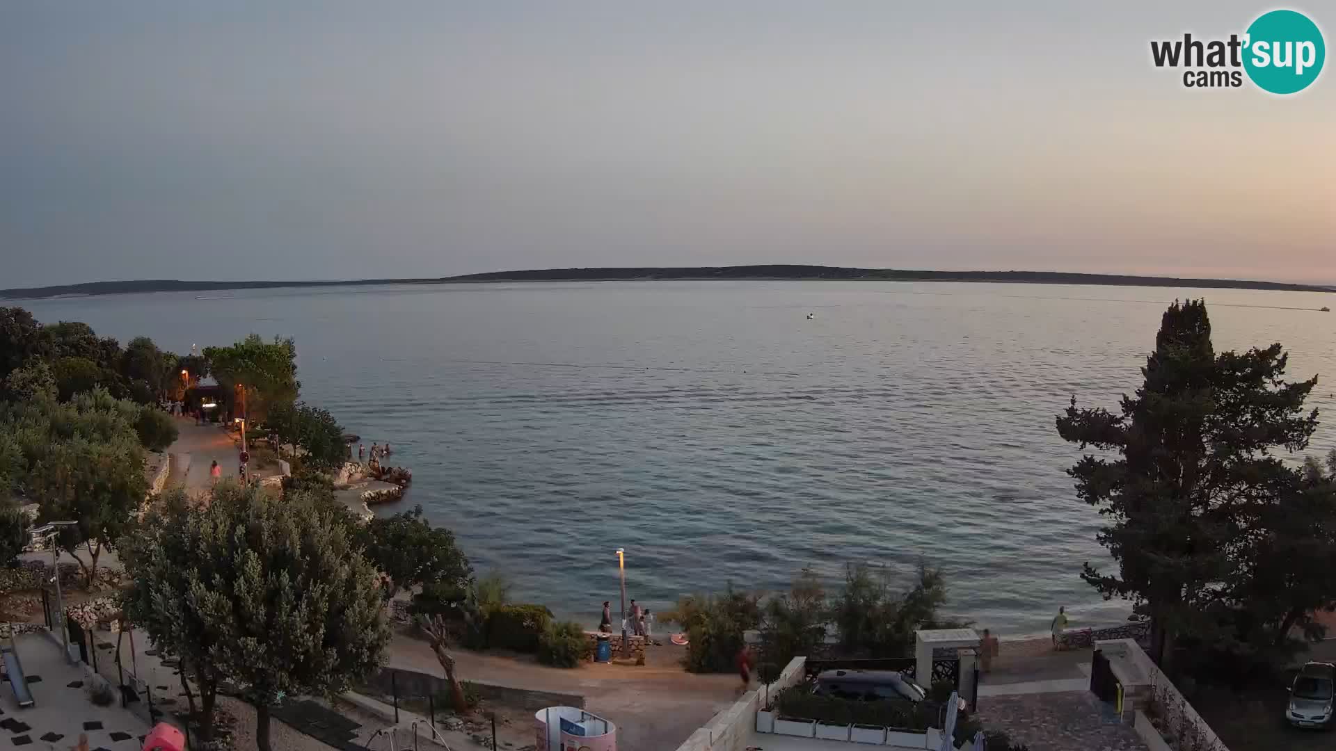 Webcam Plage Male Mandre – Vue en direct depuis l’île de Pag
