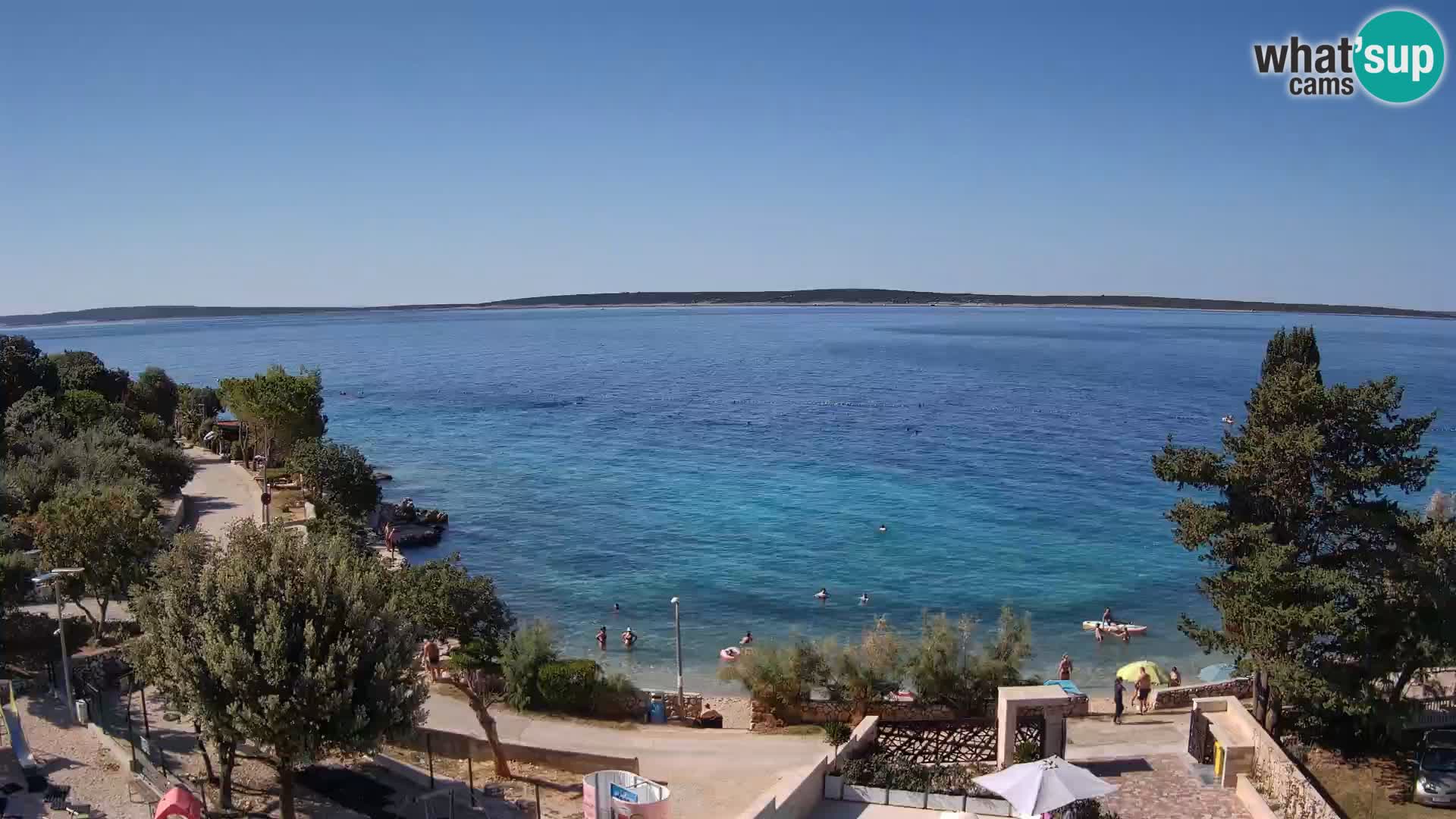 Webcam Plaža Male Mandre – Live View from Pag Island