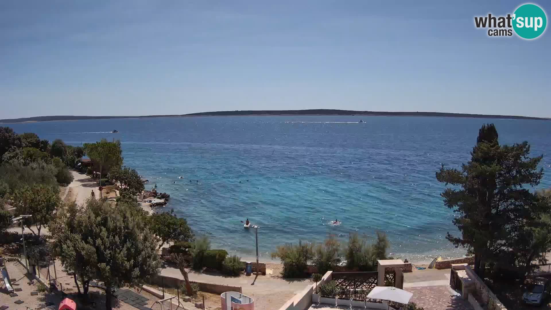 Webcam Strand Male Mandre – Liveblick von der Insel Pag