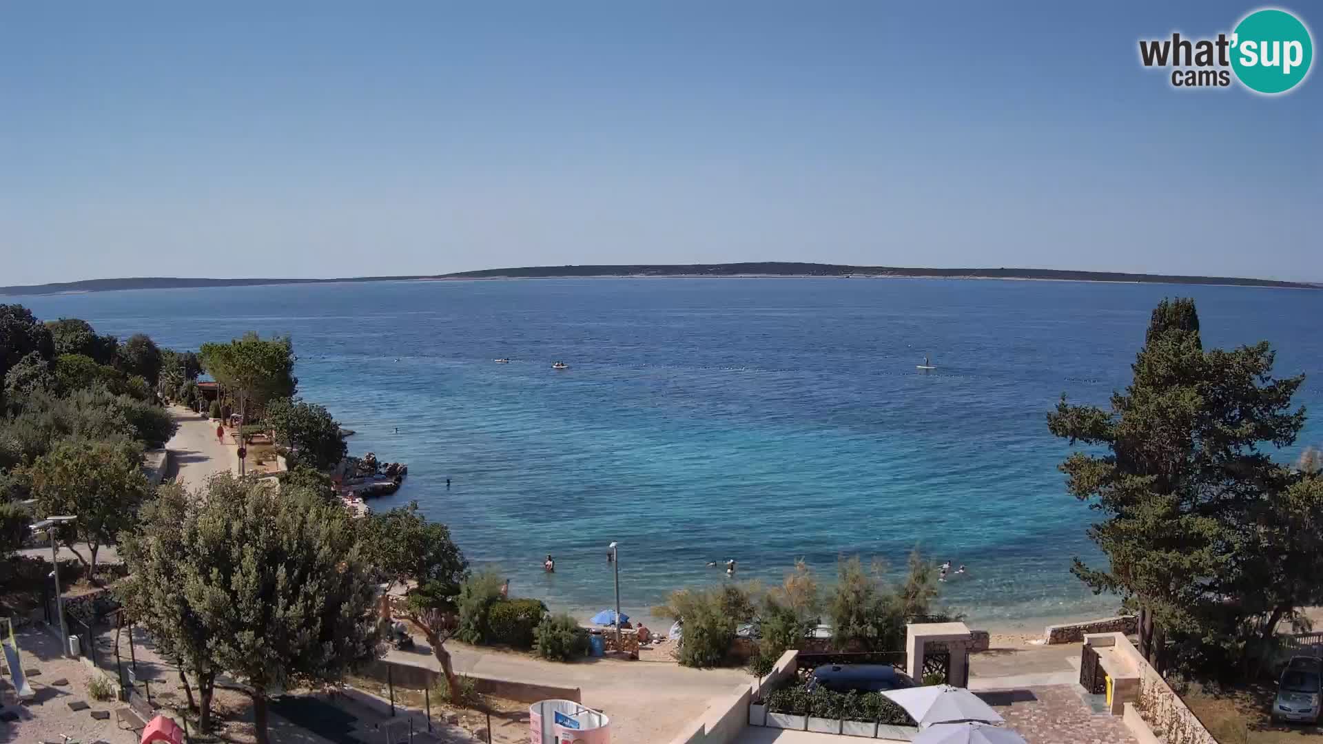 Webcam Plaža Male Mandre – Live View from Pag Island