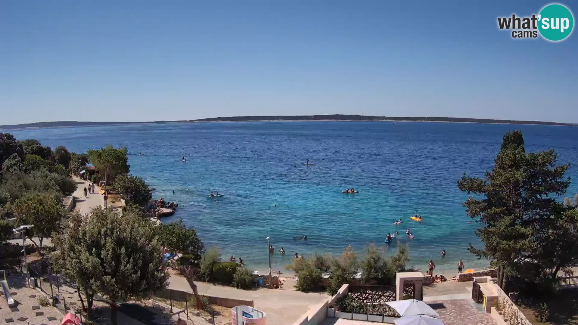 Webcam Plaža Male Mandre – Live View from Pag Island