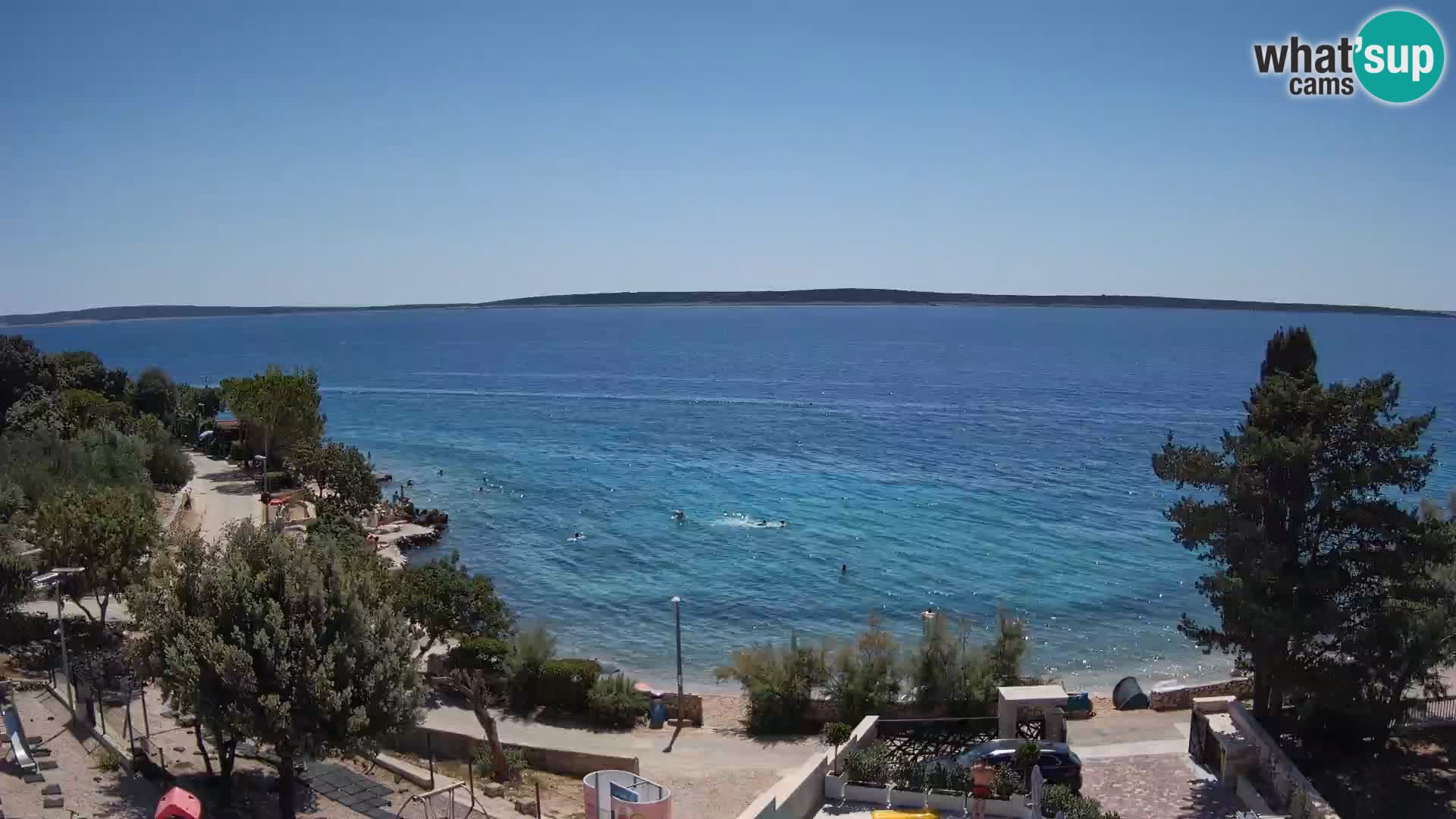 Webcam Plaža Male Mandre – Diretta dalla spiaggia sull’isola di Pag