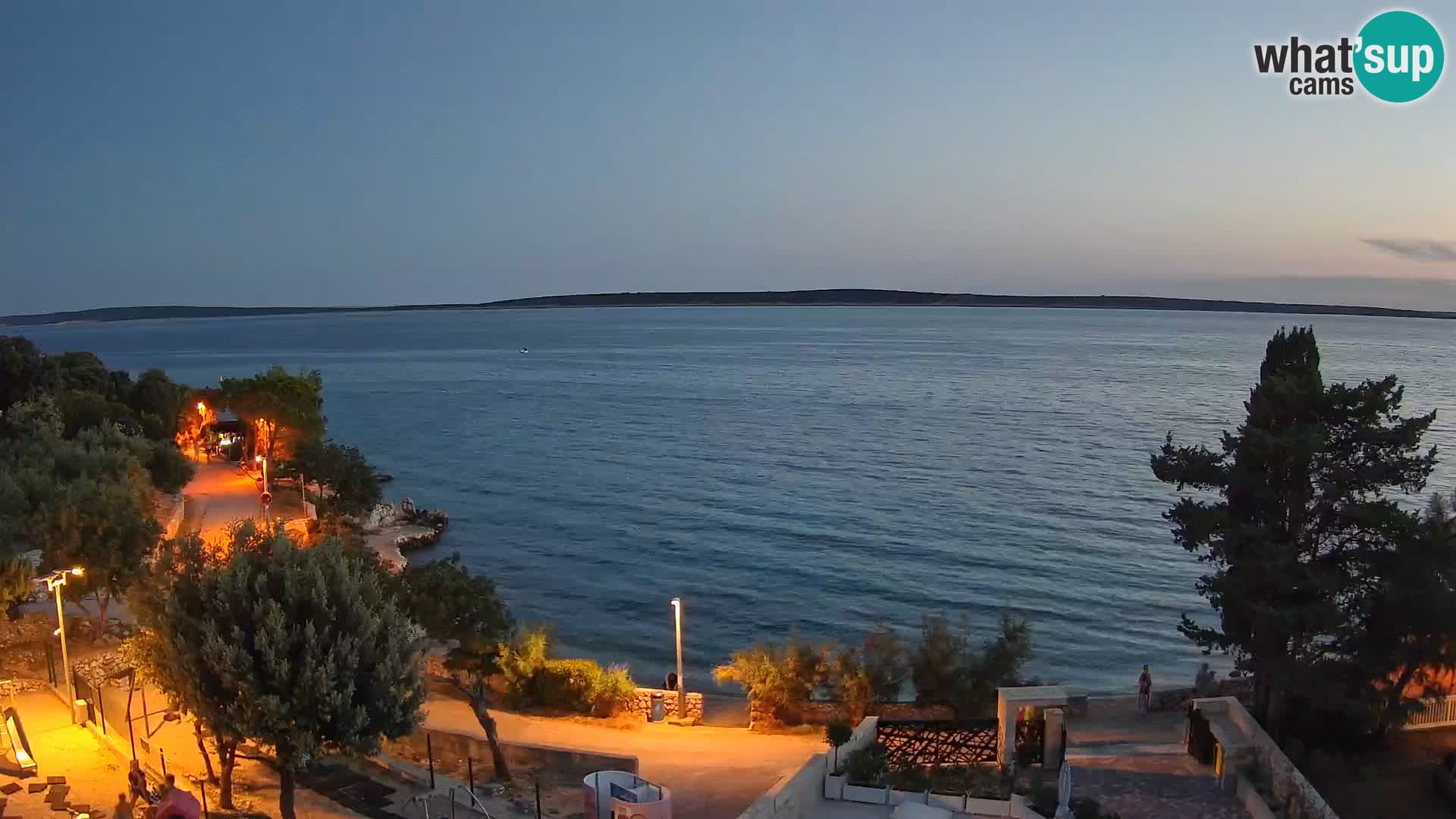 Webcam Strand Male Mandre – Liveblick von der Insel Pag