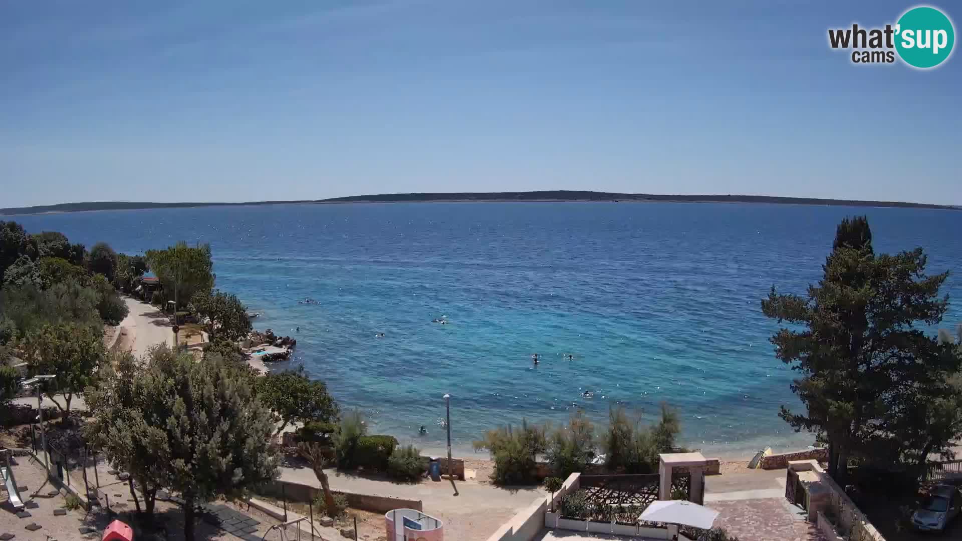 Webcam Strand Male Mandre – Liveblick von der Insel Pag