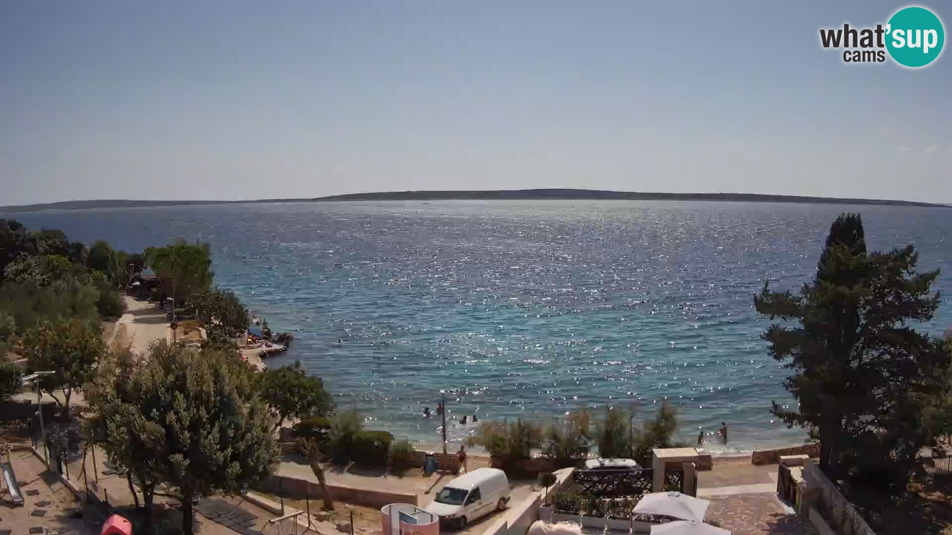 Webcam Strand Male Mandre – Liveblick von der Insel Pag