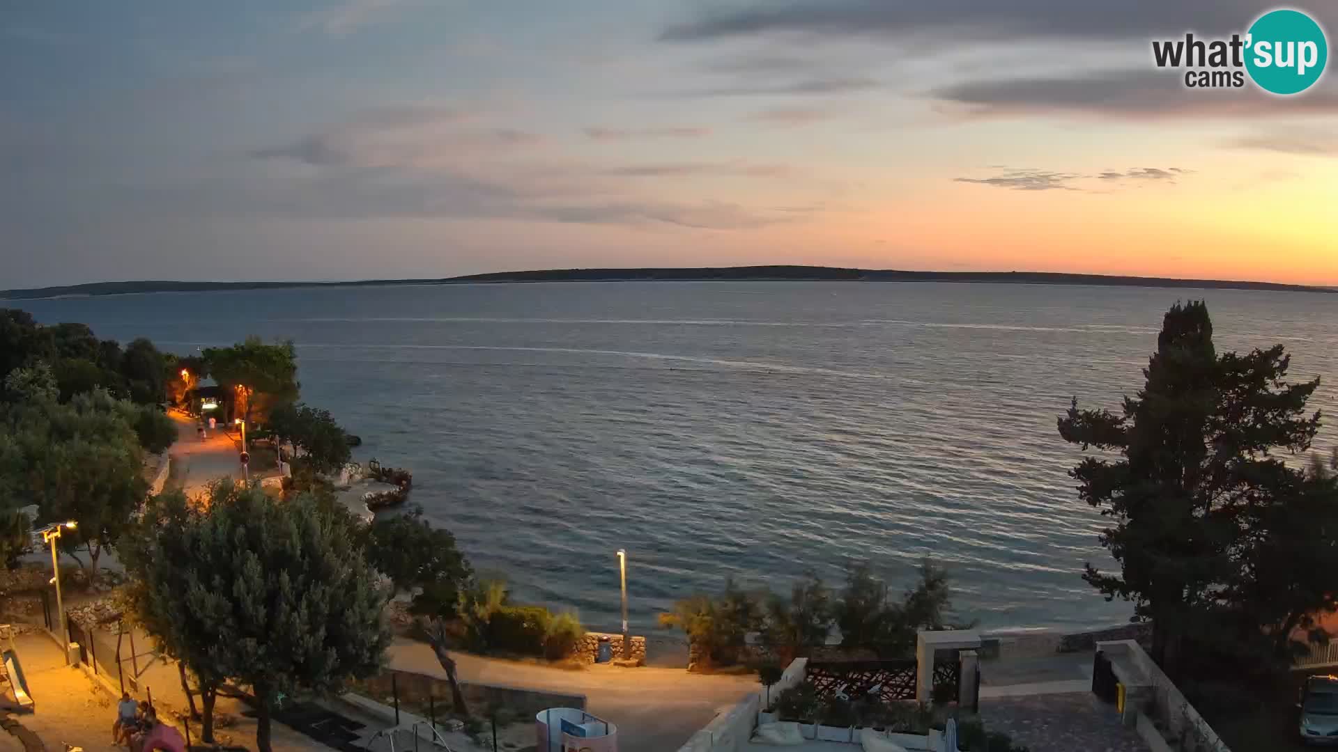 Webcam Plage Male Mandre – Vue en direct depuis l’île de Pag