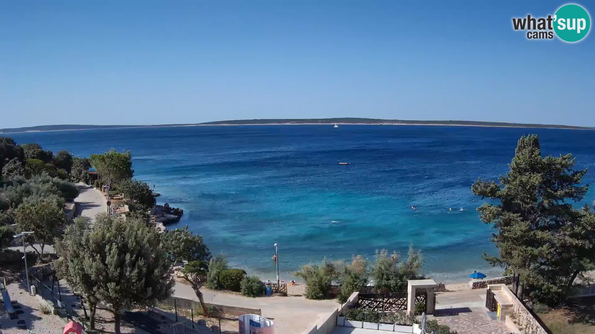 Webcam Plaža Male Mandre – Diretta dalla spiaggia sull’isola di Pag