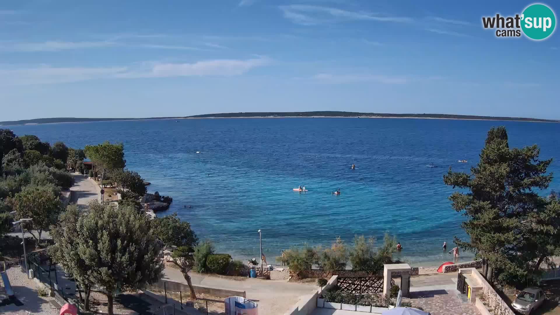 Webcam Strand Male Mandre – Liveblick von der Insel Pag