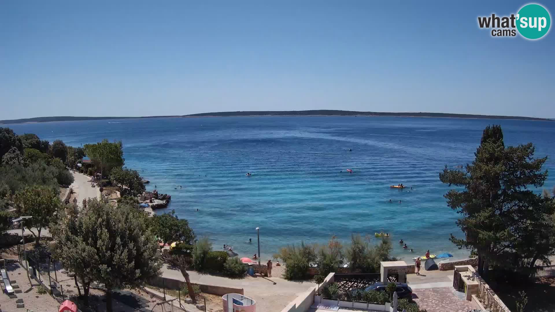 Webcam Plaža Male Mandre – Live View from Pag Island