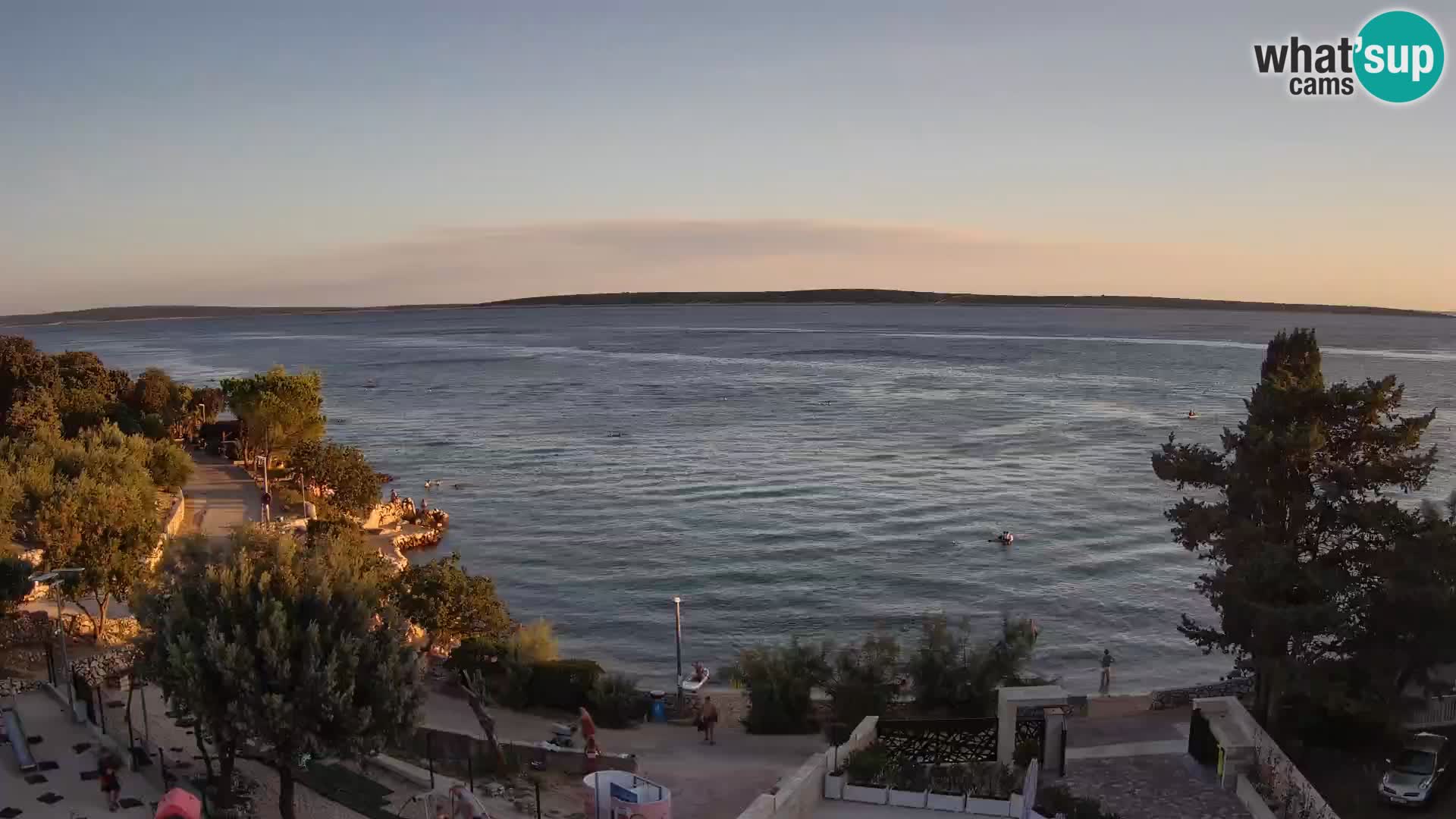Webcam Plage Male Mandre – Vue en direct depuis l’île de Pag