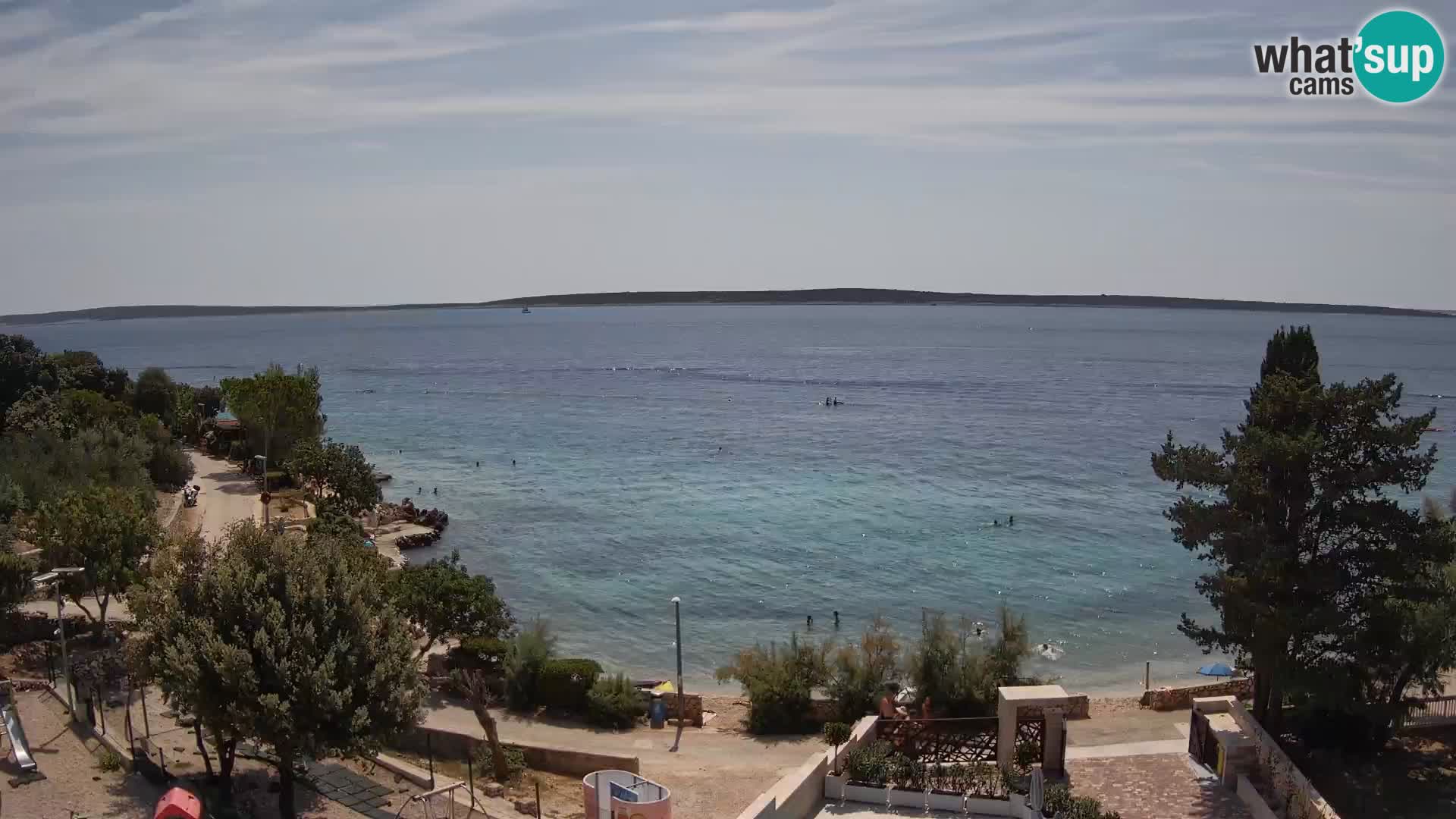 Webcam Plaža Male Mandre – Diretta dalla spiaggia sull’isola di Pag