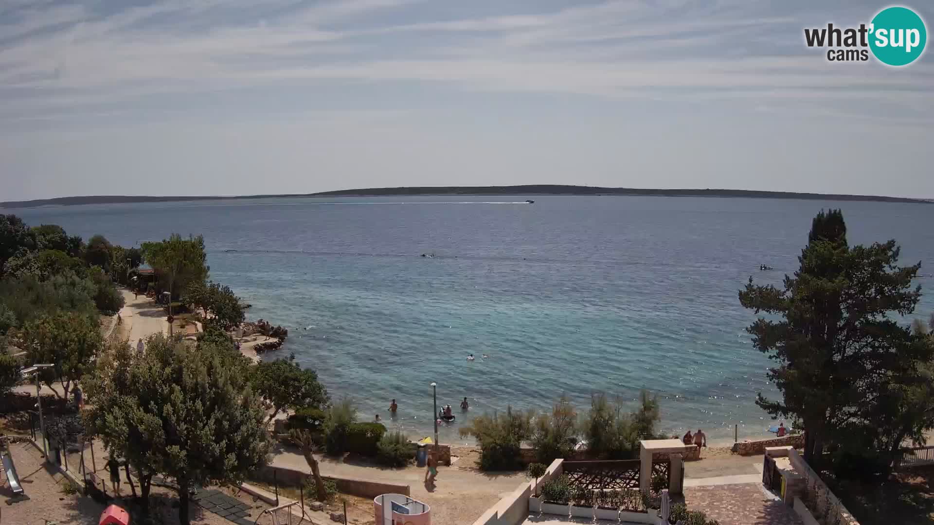 Webcam Plage Male Mandre – Vue en direct depuis l’île de Pag