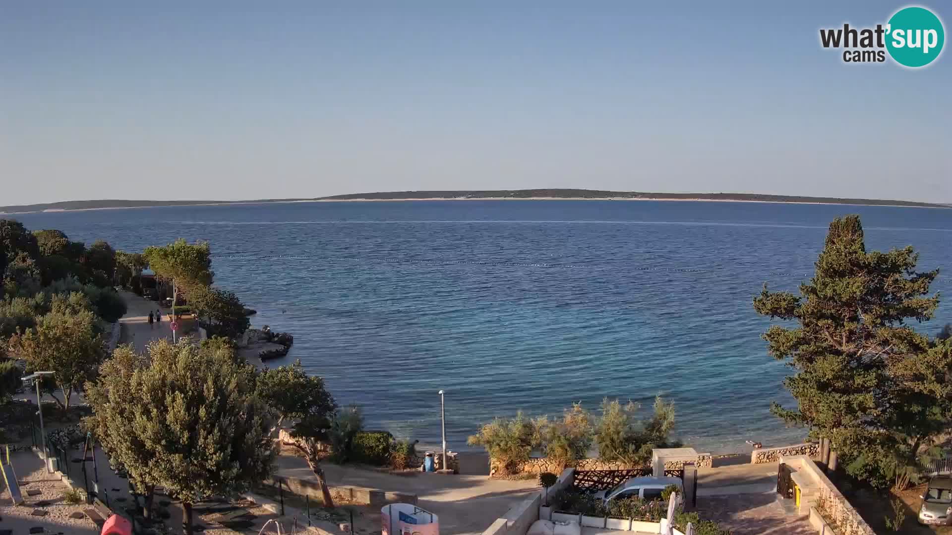 Webcam Strand Male Mandre – Liveblick von der Insel Pag