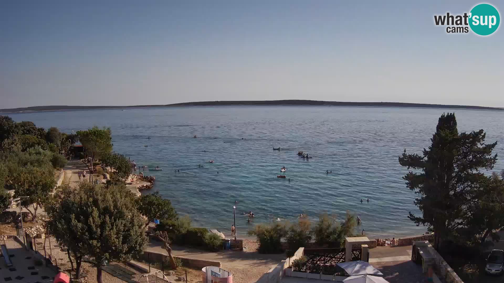 Webcam Plaža Male Mandre – Diretta dalla spiaggia sull’isola di Pag