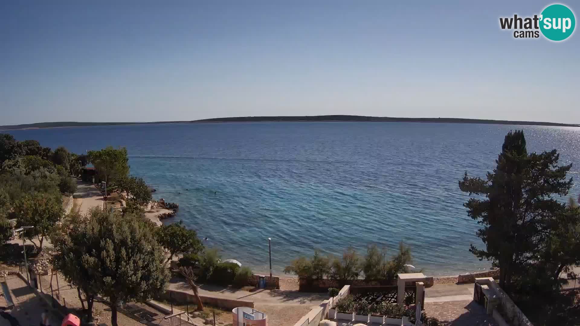 Webcam Plaža Male Mandre – Live View from Pag Island
